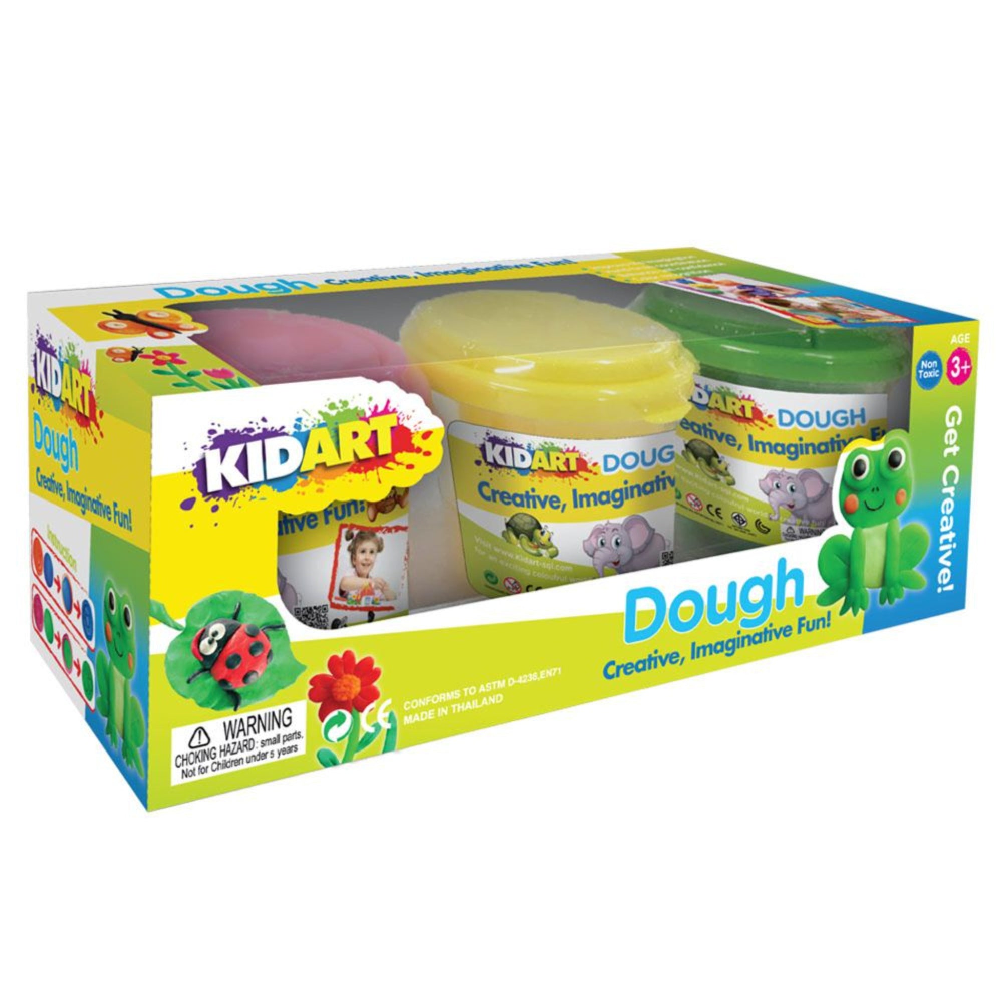 Kids Art Play Dough - 3 Single 150g Tubs