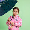 Korango Girl Dino Colour Change Raincoat - Hot Pink