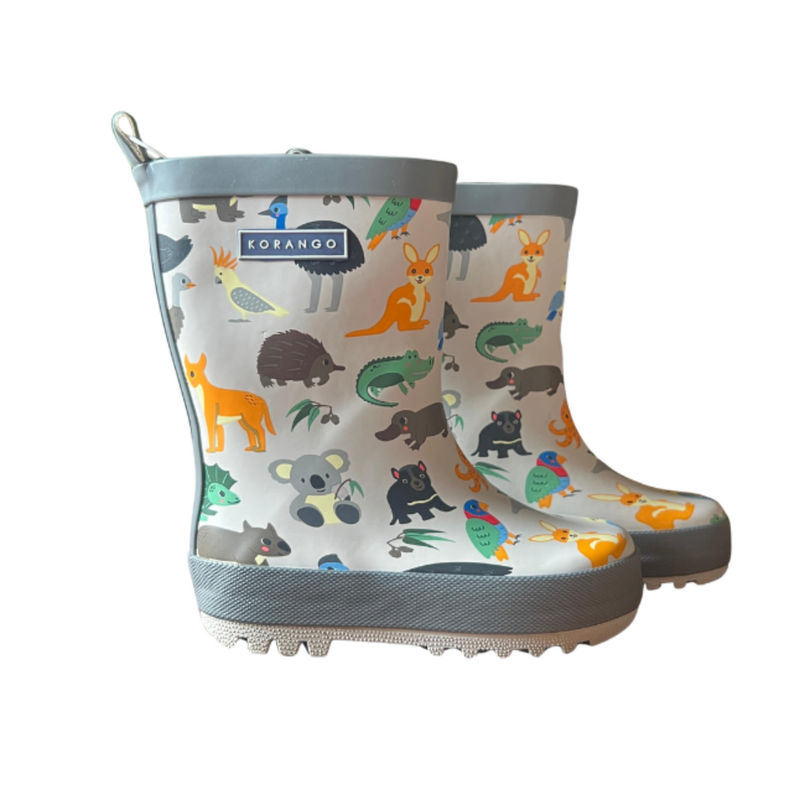 Korango Australian Animal Printed Gumboot - Grey