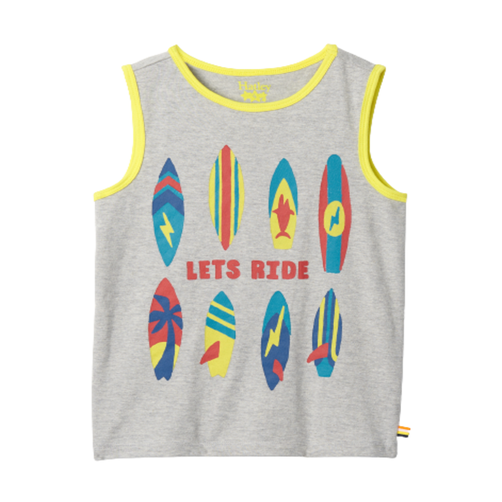 Hatley Lets Ride Muscle Tank -  Athletic Grey Melange