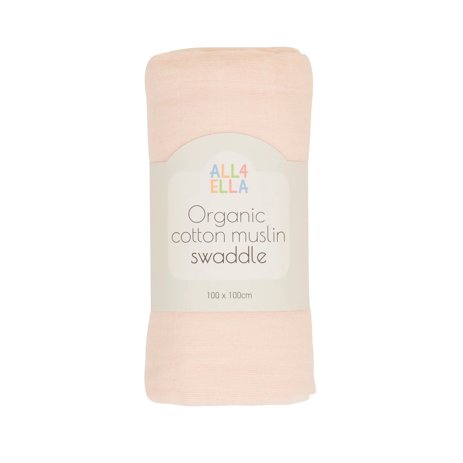 All 4 Ella Muslin Swaddle - Baby Pink