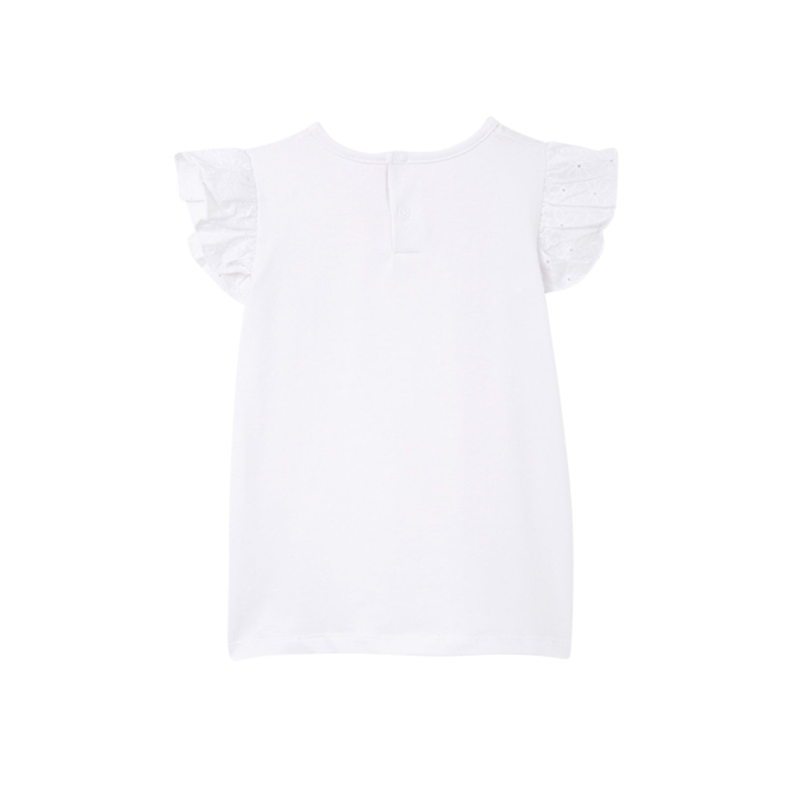 Milky White Broderie Frill Tee