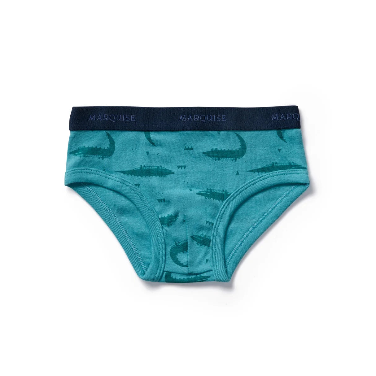Marquise Boys Crocodile 2 Pack Underwear - Grey/Green