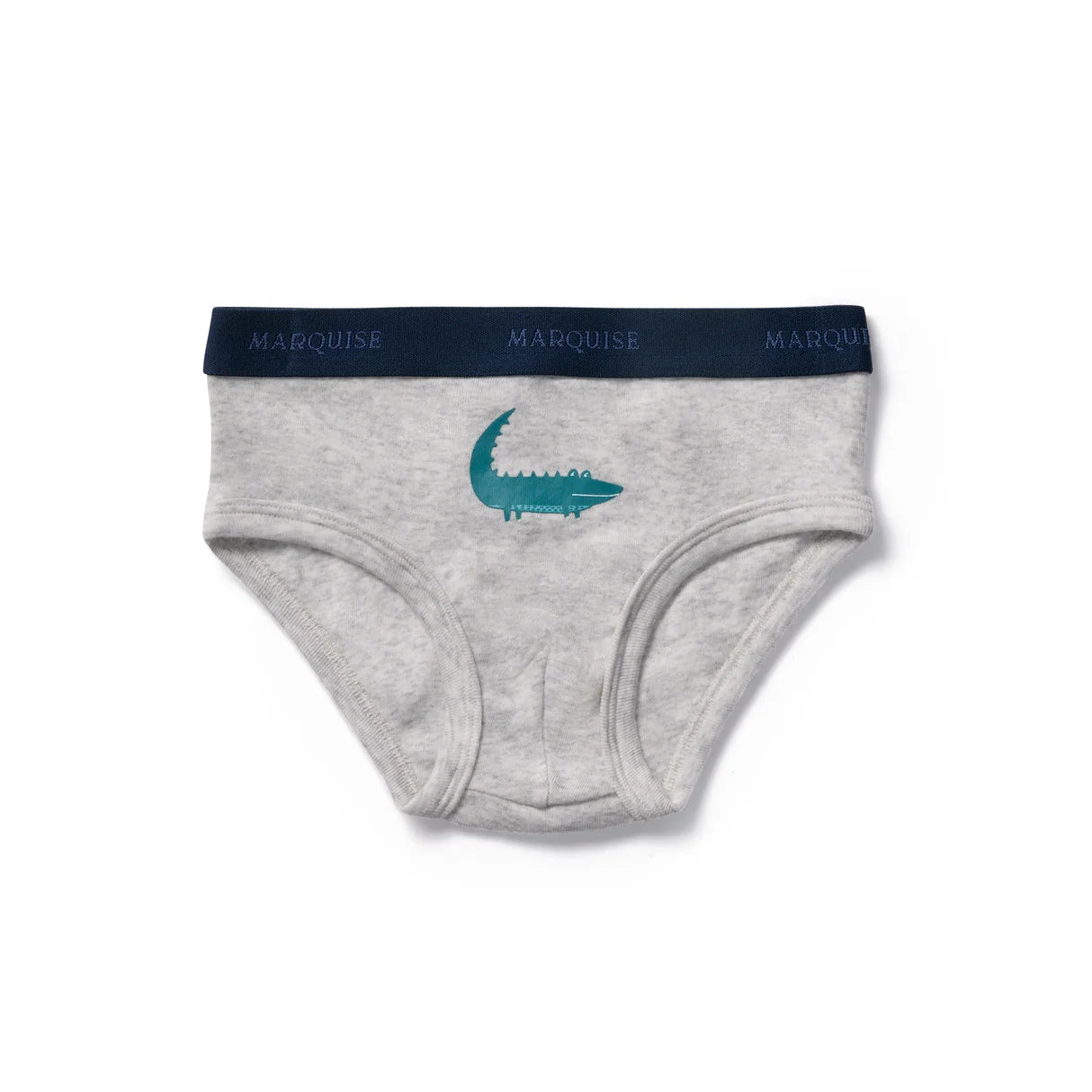 Marquise Boys Crocodile 2 Pack Underwear - Grey/Green
