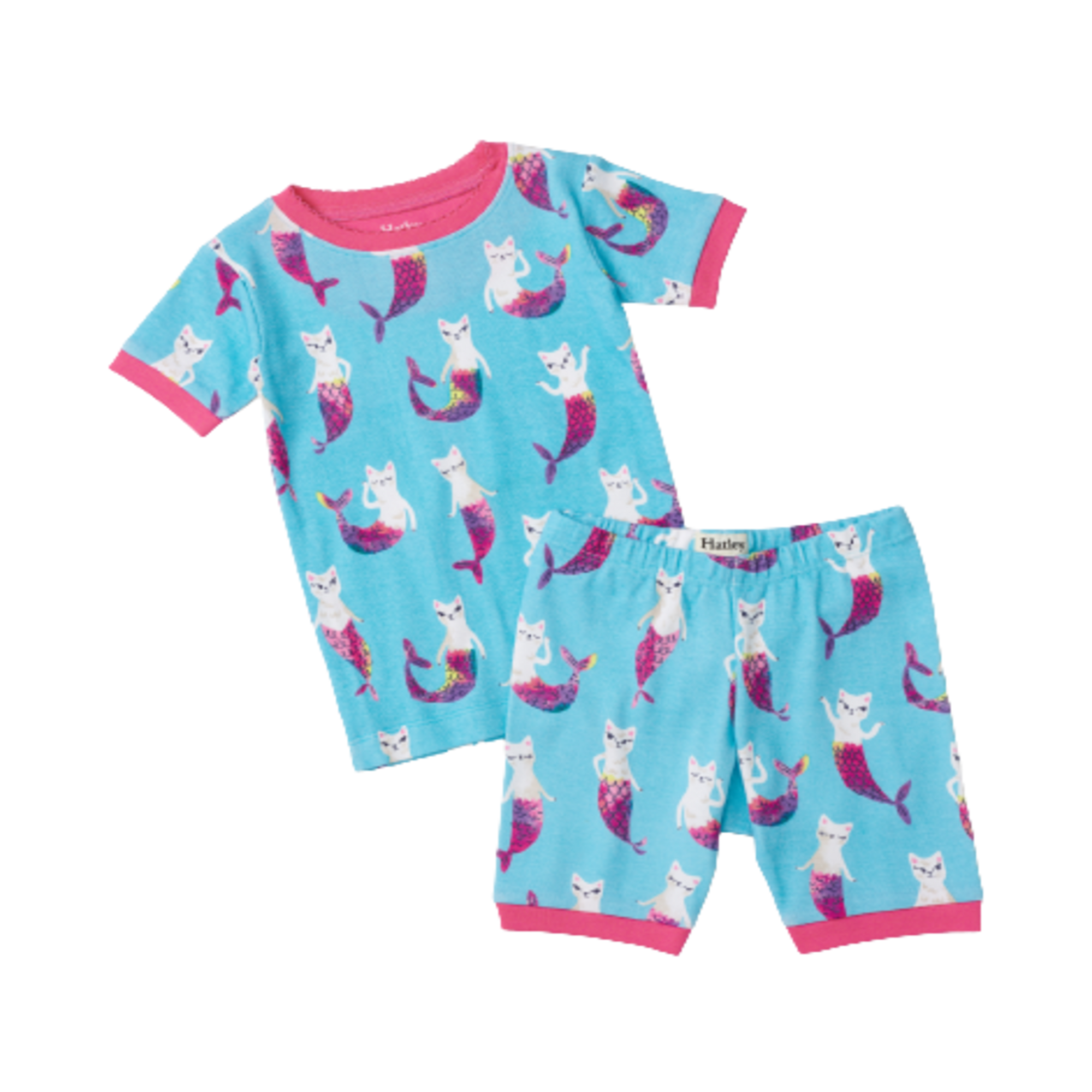 Hatley Mercats  Short Pyjama Set - Aruba Blue