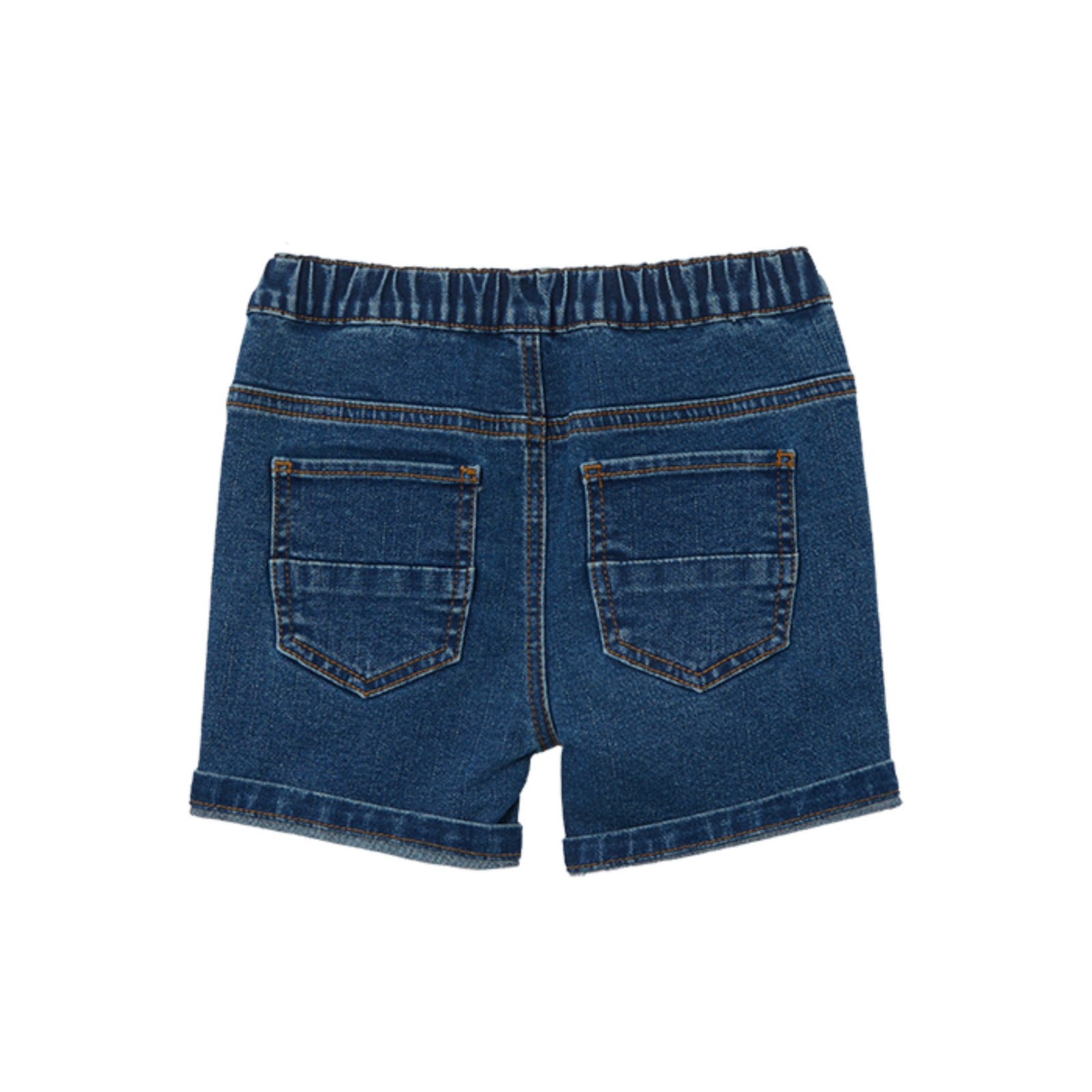 Milky Stone Wash Denim Short - Mid Wash Denim