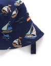 Purebaby Reversible  Bucket Hat - Yacht Print