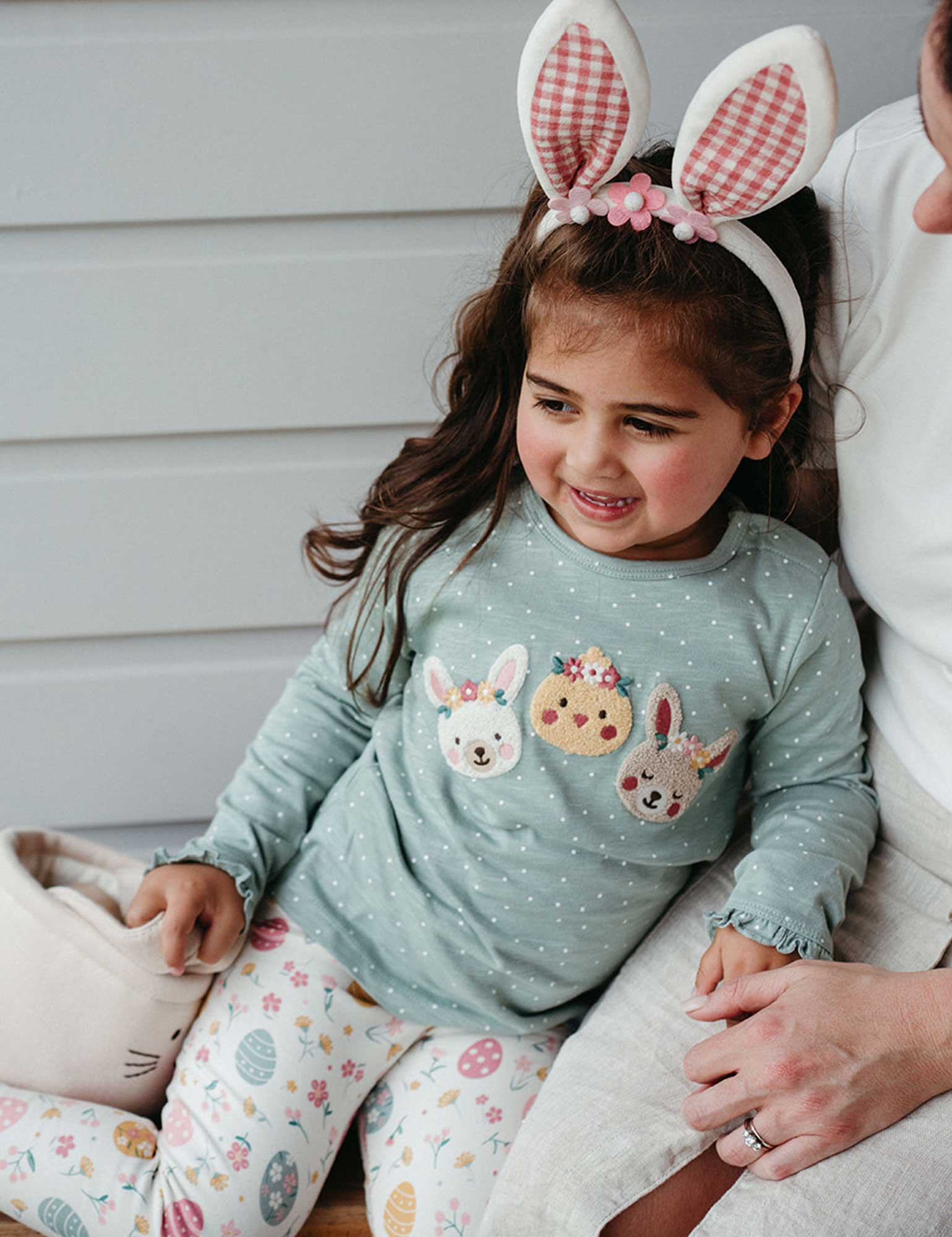 Purebaby Bunny Friends Tee - Sage Mini Spot