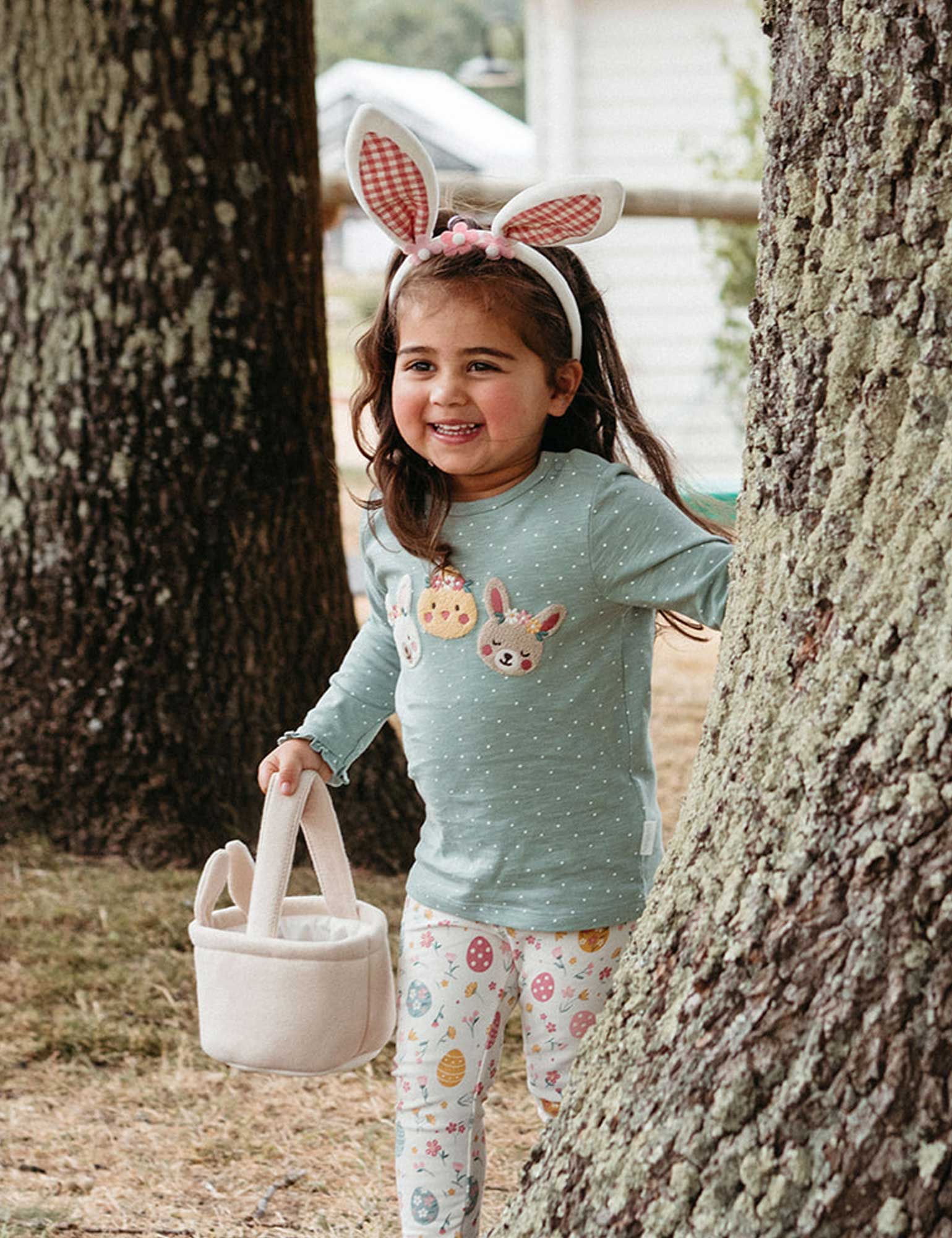 Purebaby Bunny Friends Tee - Sage Mini Spot