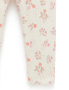 Purebaby Rib Leggings - Cloud Daisy