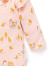 Purebaby Printed Zip Growsuit - Lotus Chook Print