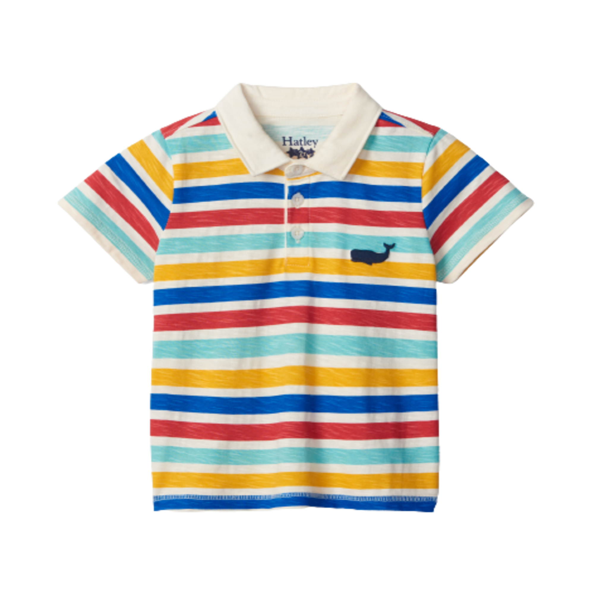 Hatley Preppy Nautical Toddler Polo Tee - Sea Salt