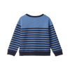 Hatley Printed Shark Stripes Pullover Sweatshirt - Nautical Melange