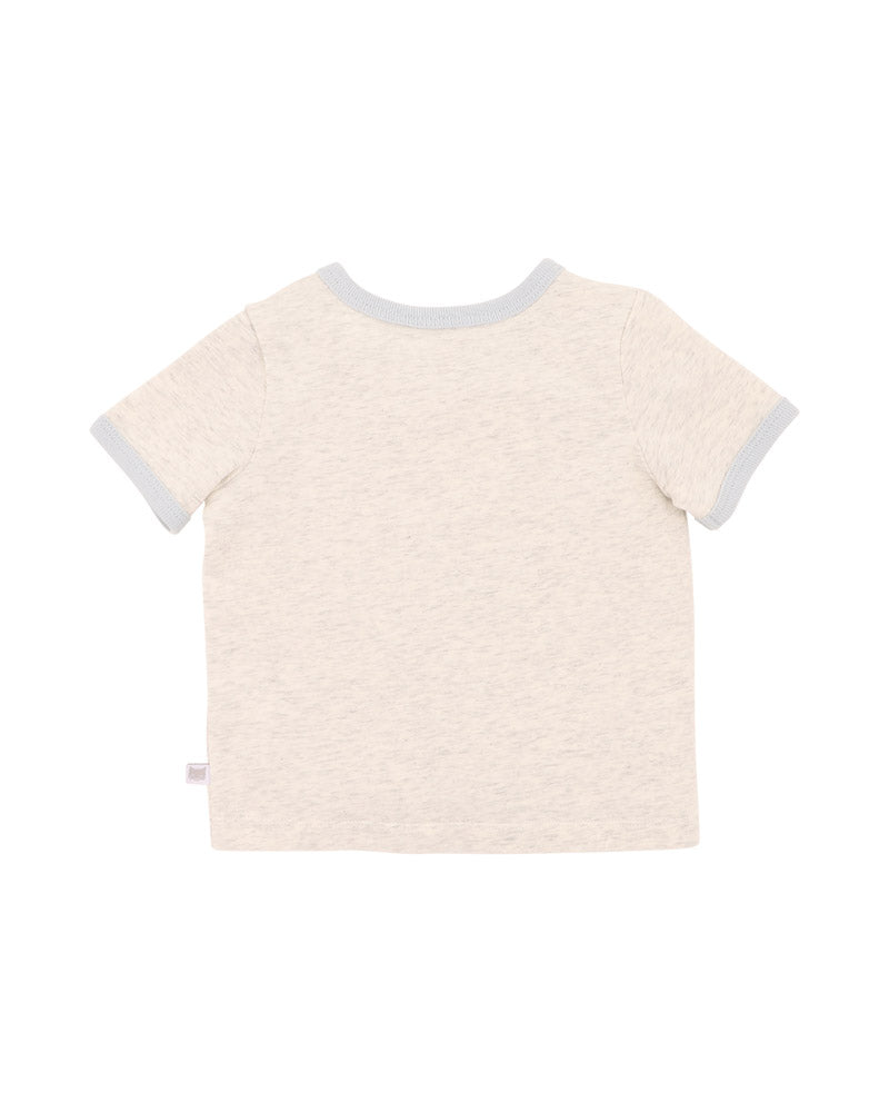 Fox & Finch Puffin Beach Patrol Tee - Ice Grey Marle