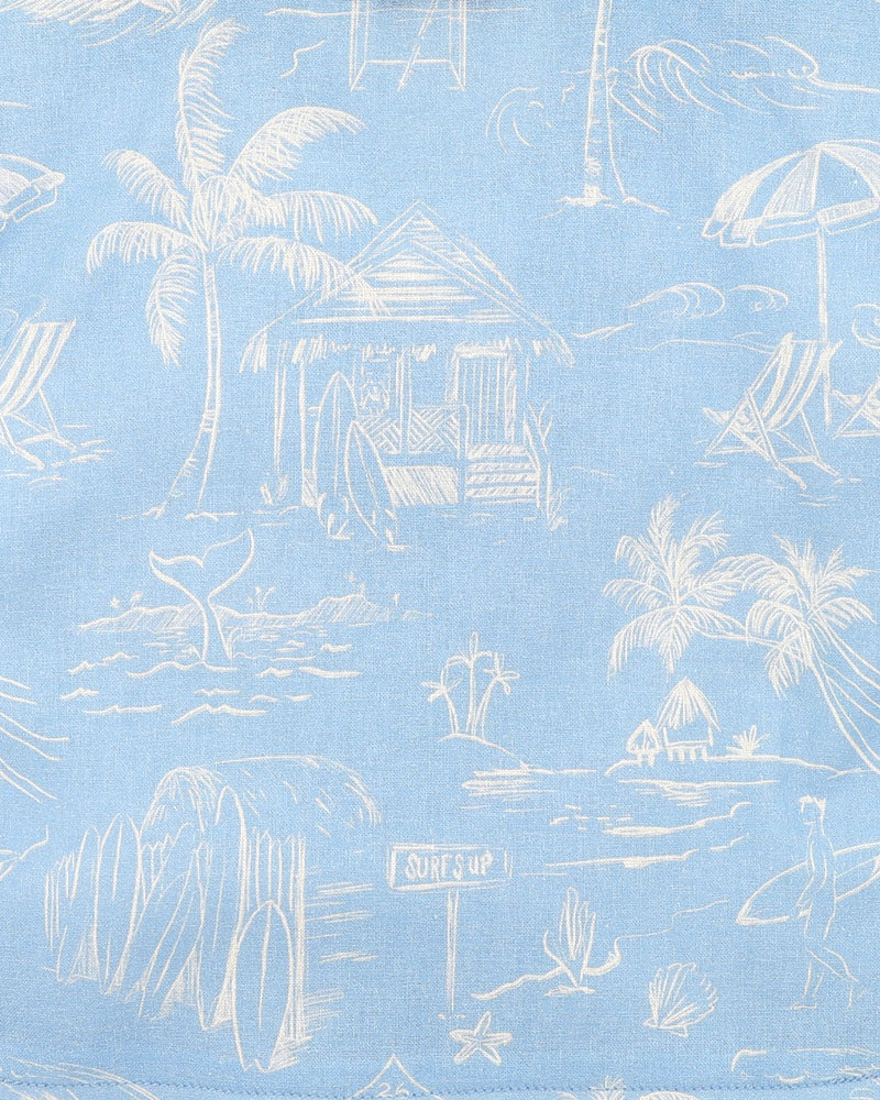 Fox &amp; Finch Surf&#39;s Up Linework Shirt - Blue surf