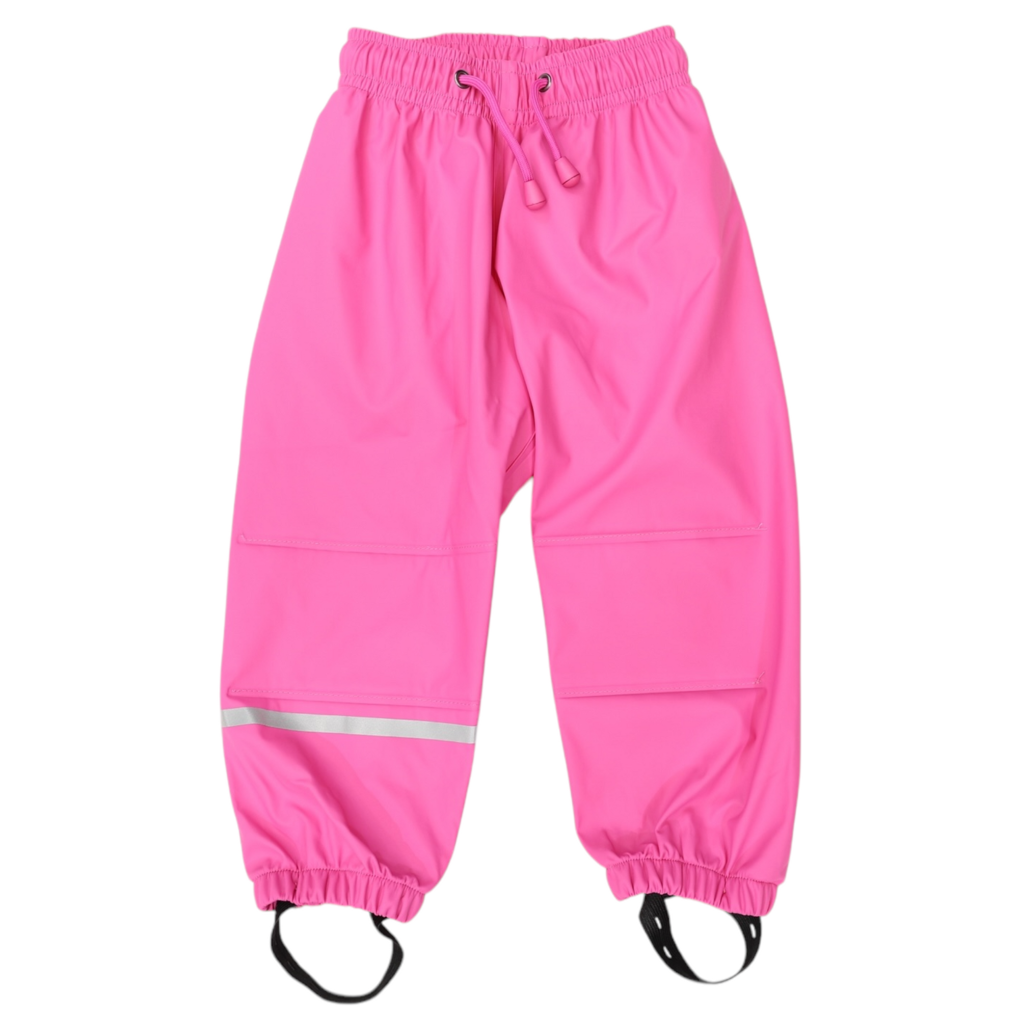 Korango Waterproof Rain Pant with Drawstring & Elastic Foot Strap - Hot Pink