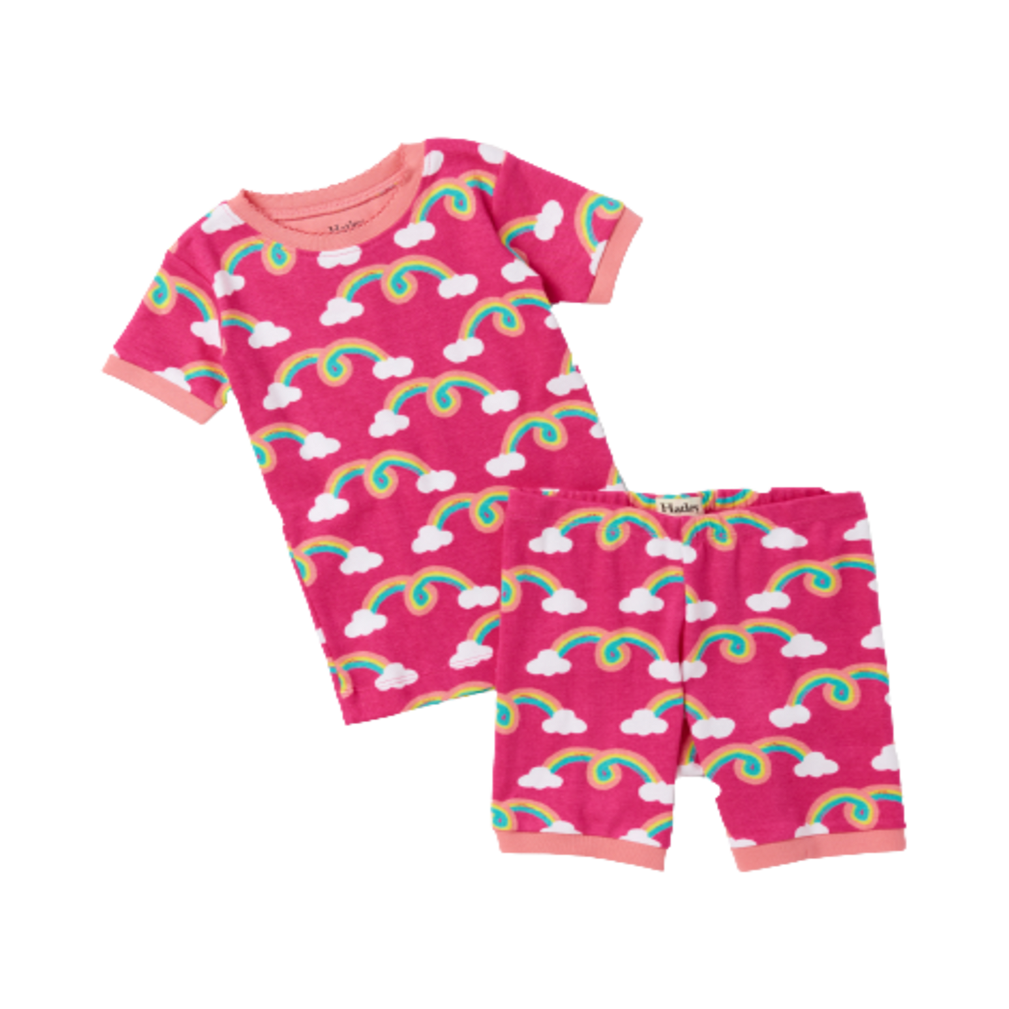 Hatley Rainbow Arch  Short Pyjama Set - Fushcia Pink
