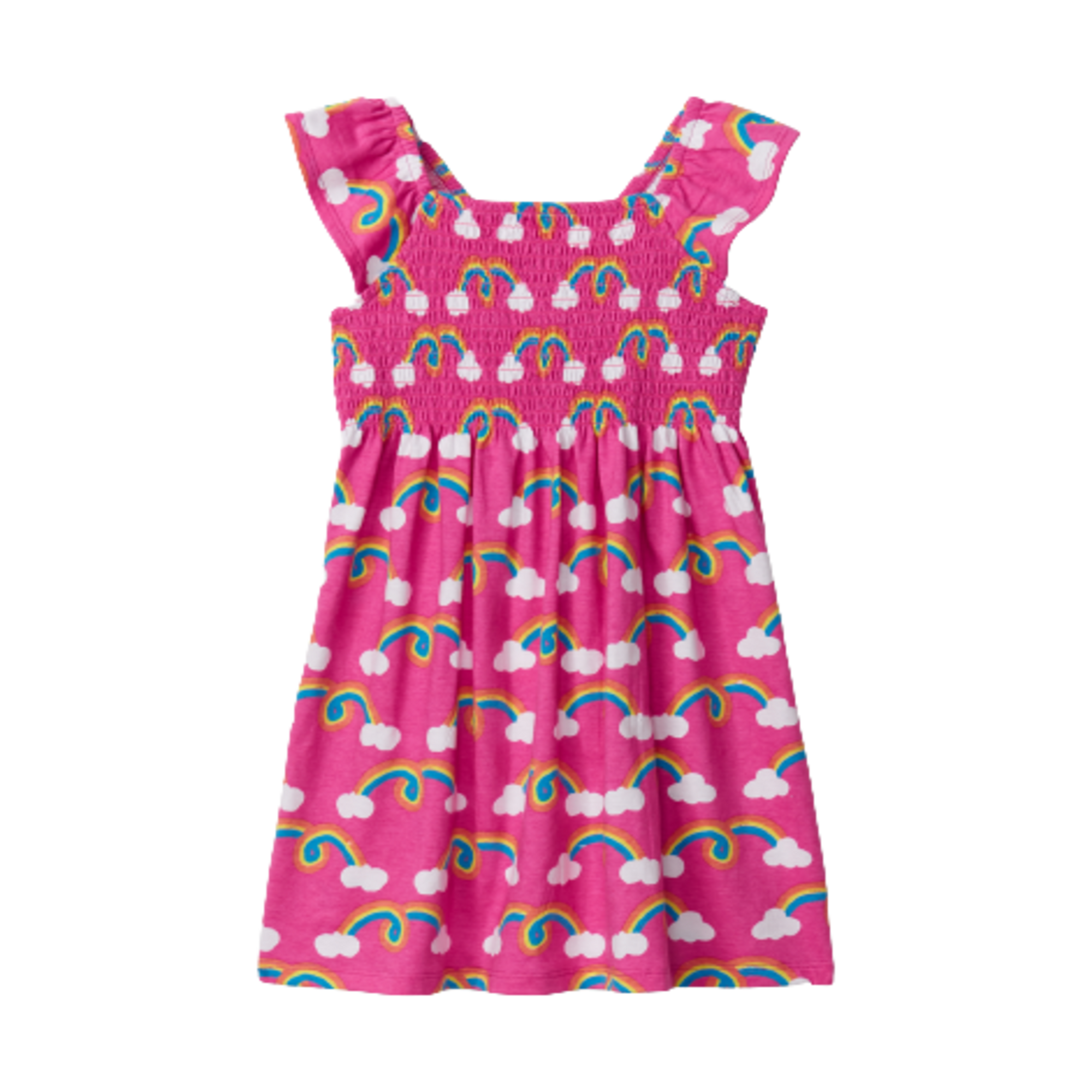 Hatley Rainbow Arch Smocked Dress - Rose Violet