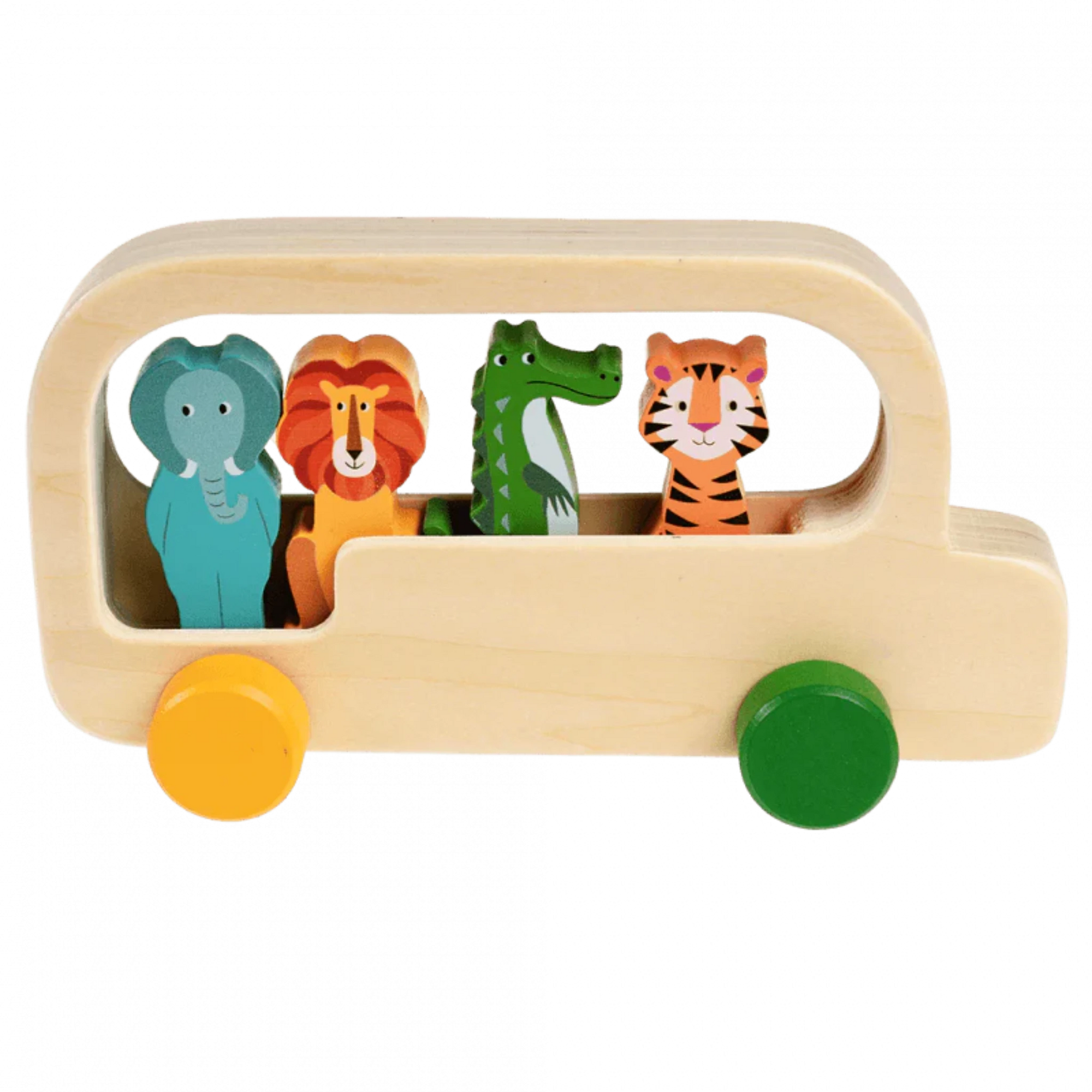 Colourful Creatures Toy Wooden Bus