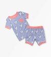 Hatley Rainbow Pegusus Bamboo Short Pajama Set - Hydrangera