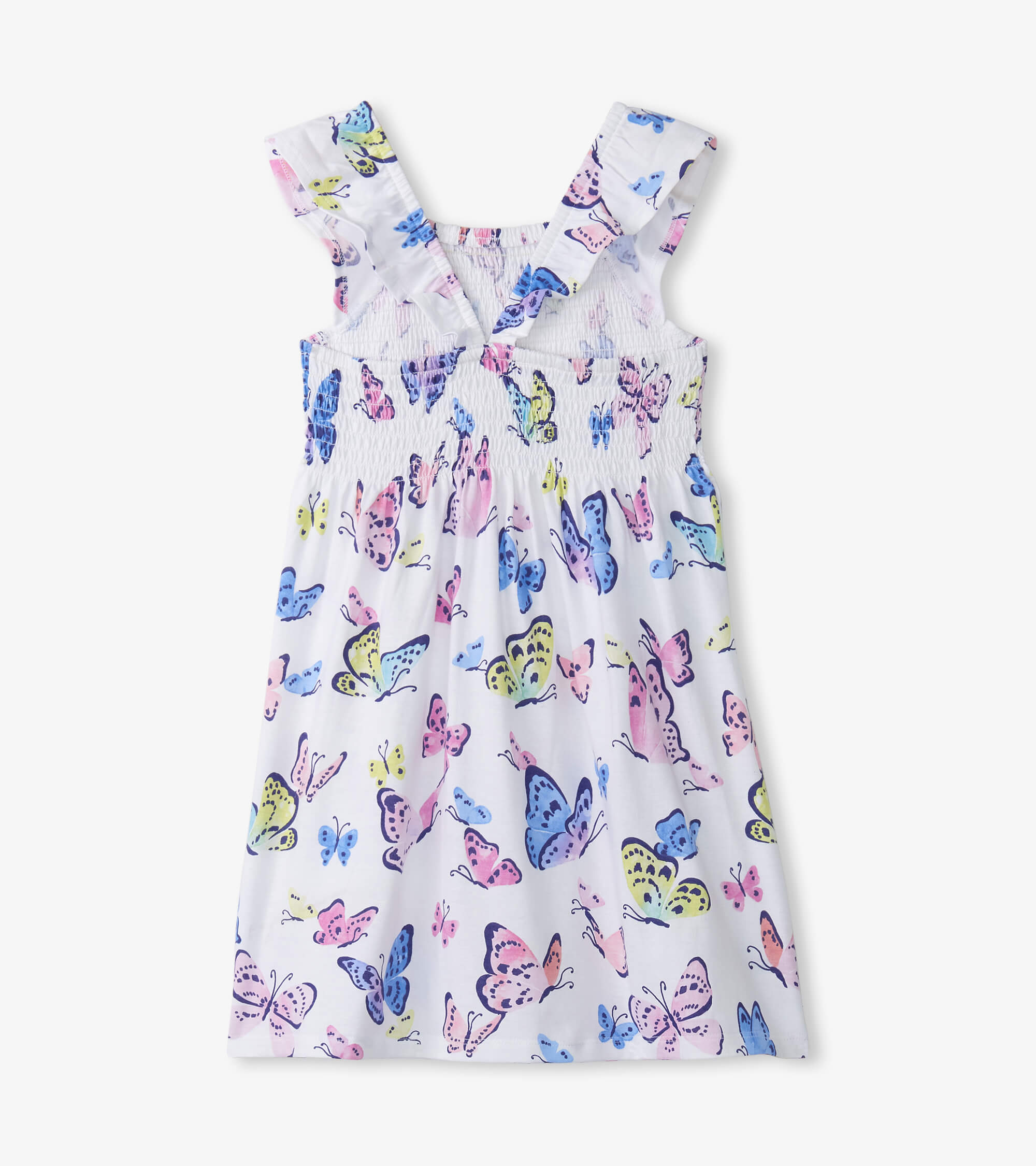 Hatley Soft Butterflies Smocked Dress - White