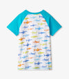 Hatley Painted Sharks Raglan Tee - White