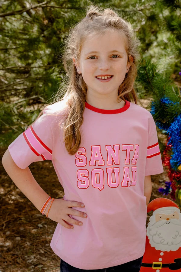 Santa Squad Tee - Pink