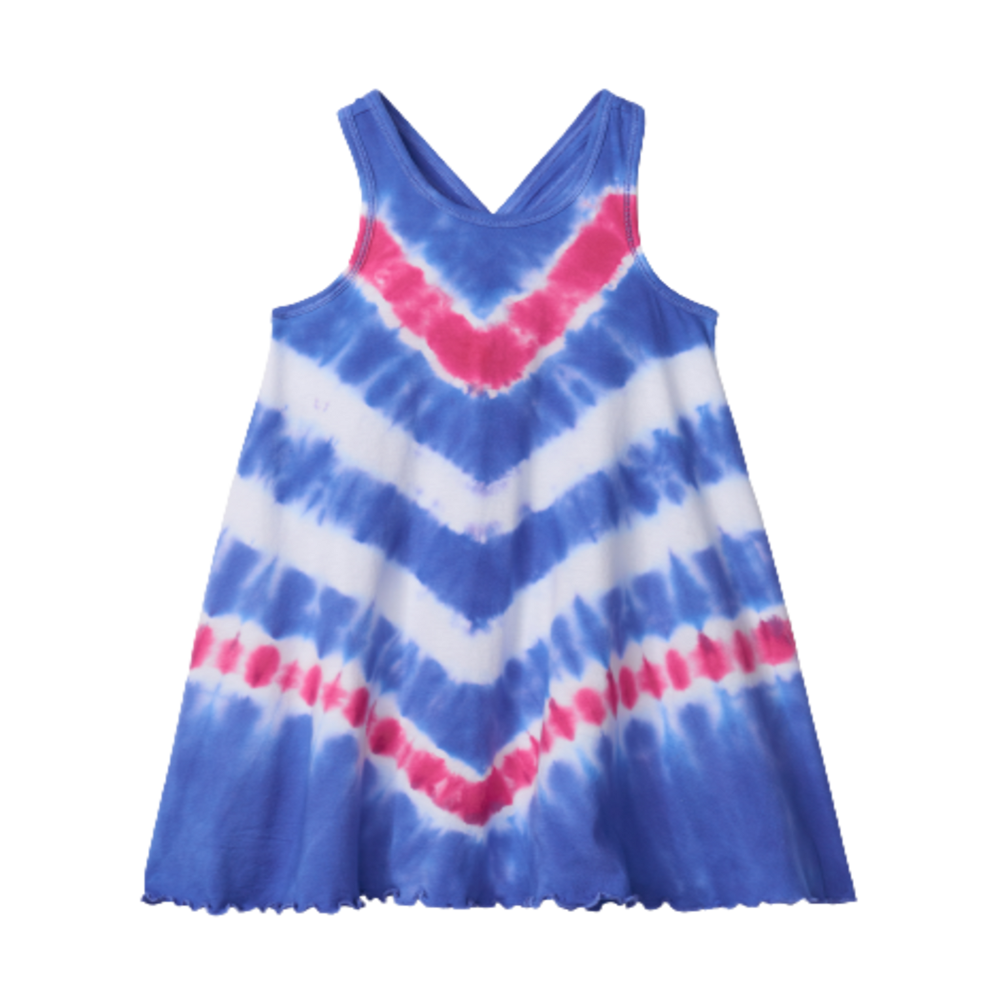 Hatley Summer Wave Trapeze Dress - Amparo Blue