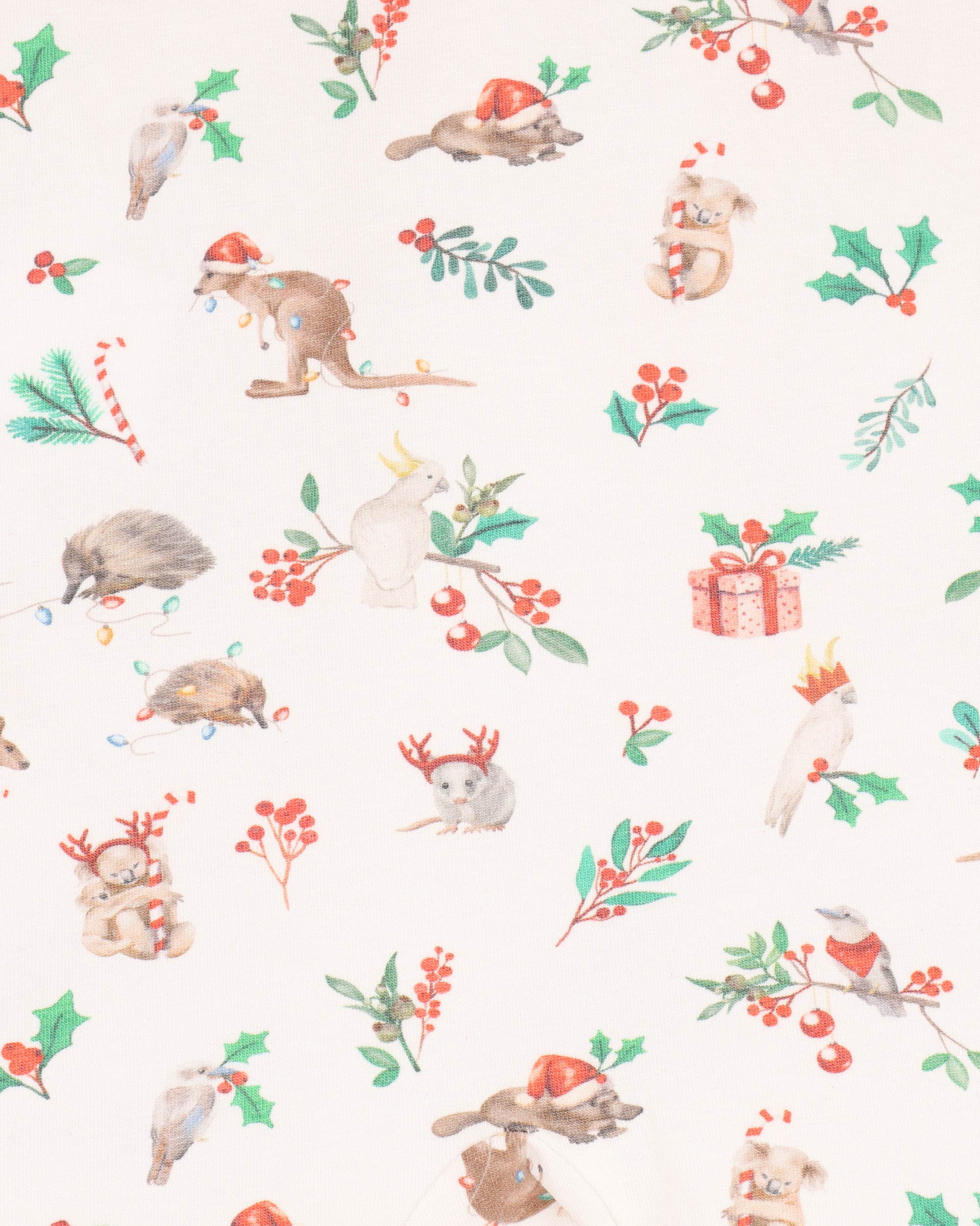 Festive Print Ss Zip Romper