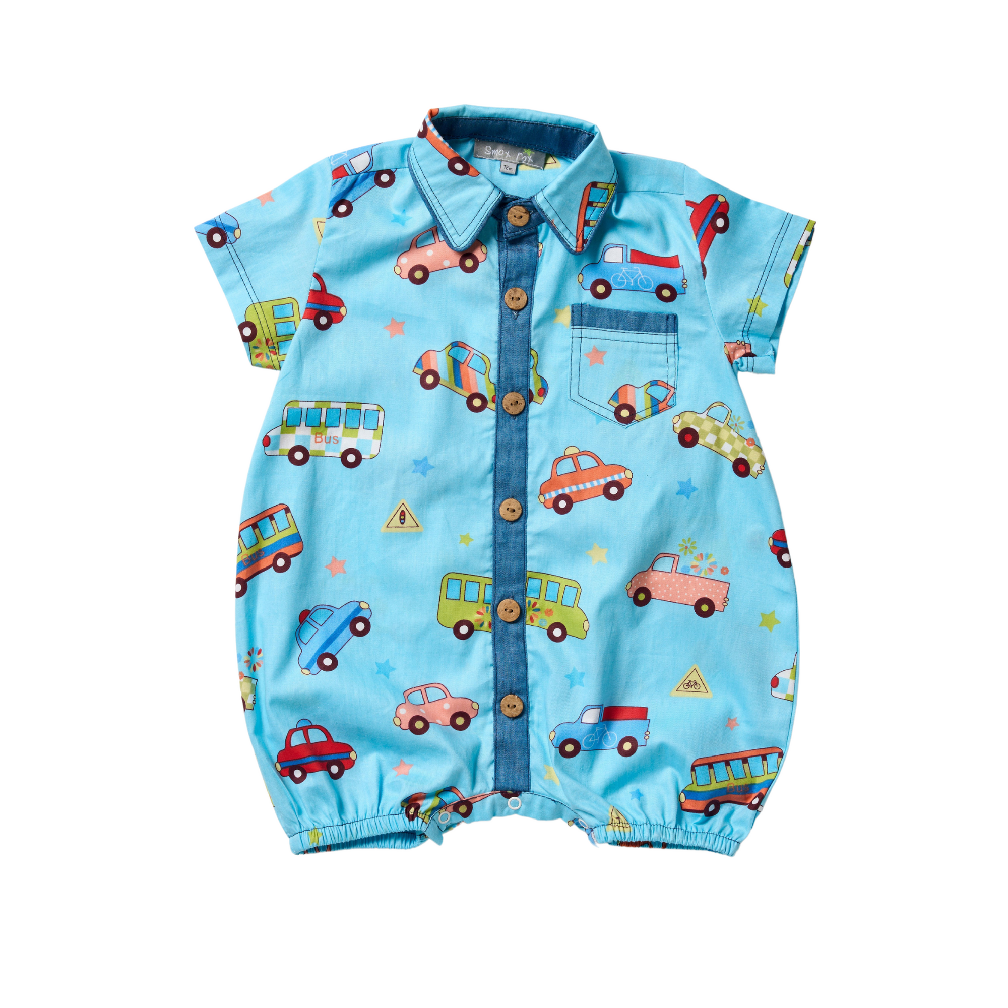 Smox Rox Ashton Romper - Car Print