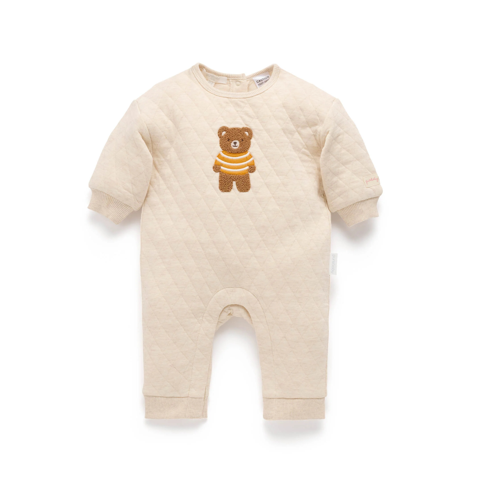 Doggy Quilted Track Growsuit - Wheat Melange