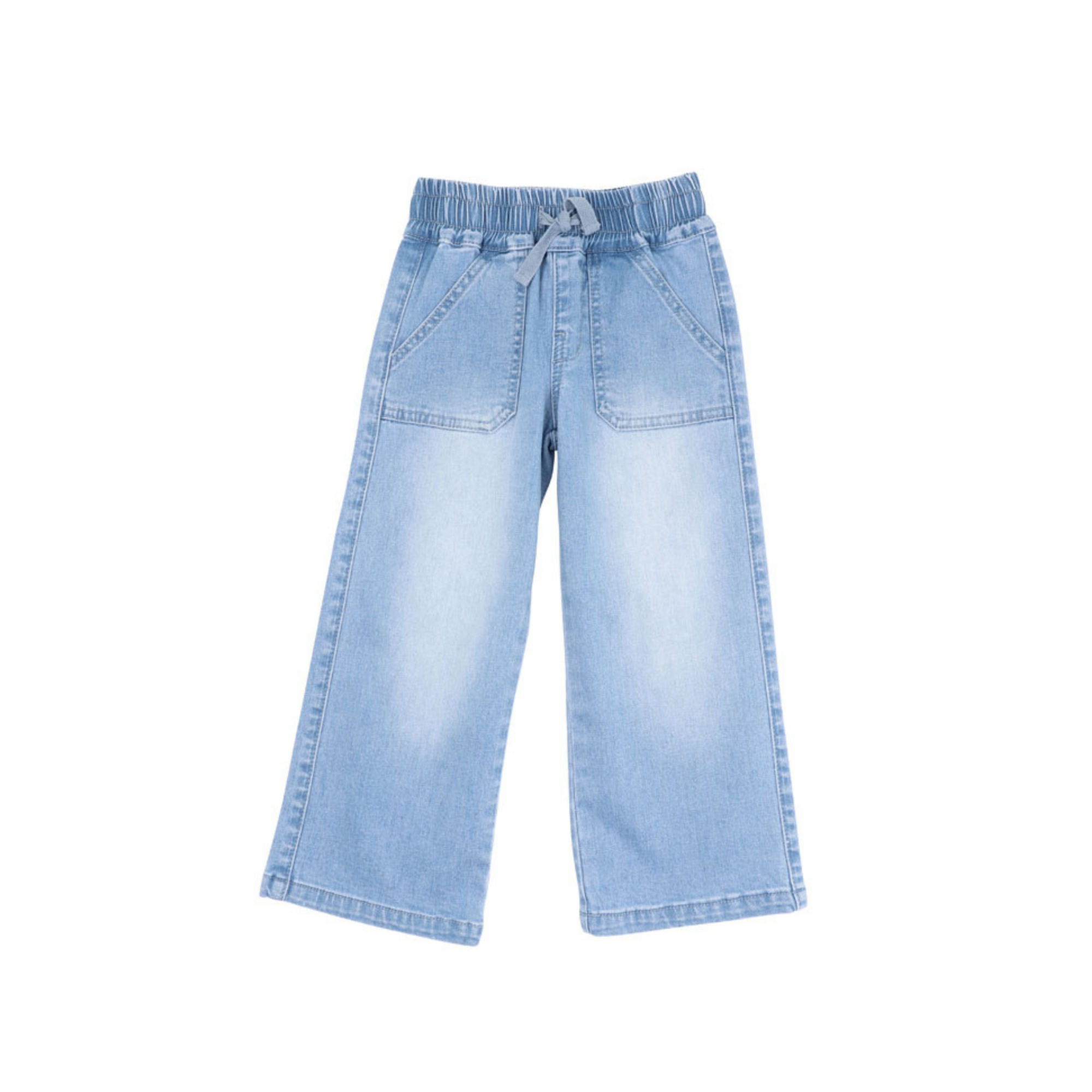 Fox & Finch Botanica Girls Denim Pull On Jeans - Light Denim