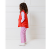 Milky Red Crush Puffer Vest