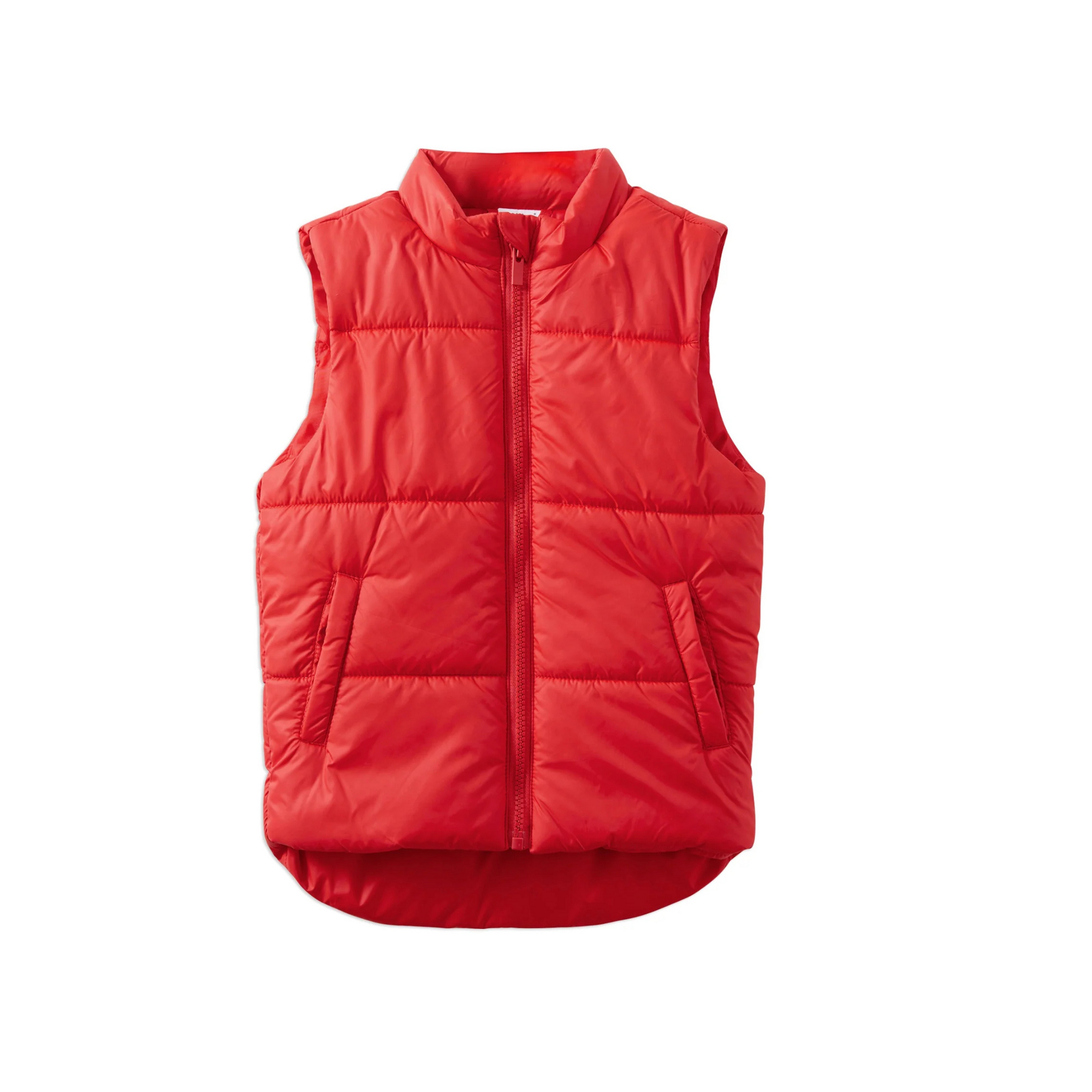 Milky Red Crush Puffer Vest