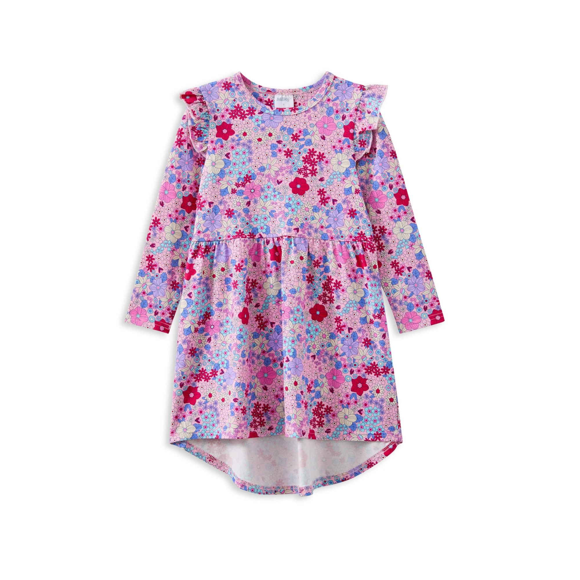 Milky Lilac Bloom Hi Lo Dress