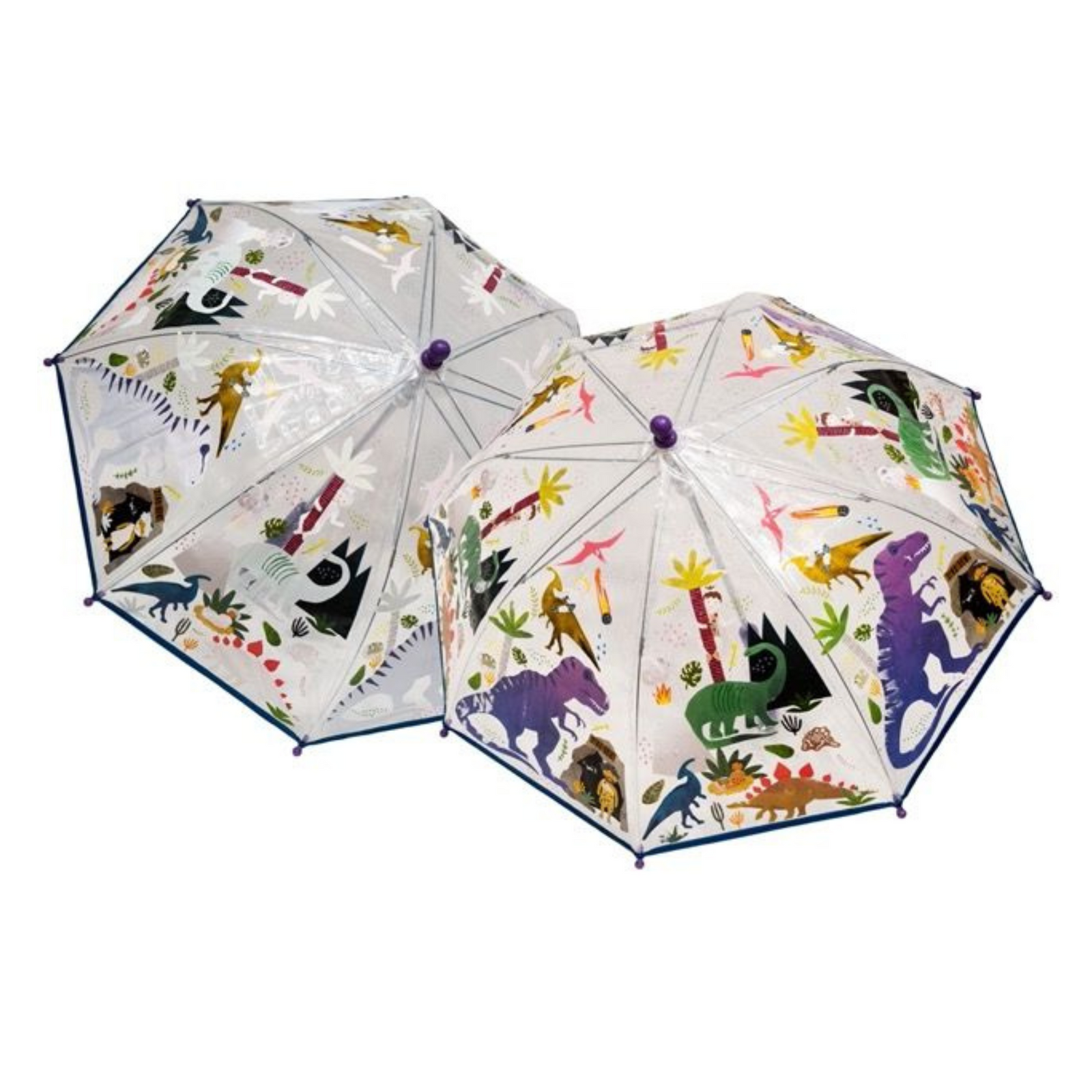 Floss & Rock Colour Changing Umbrella – Dinosaur Transparent