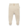 Purebaby Textured Knit Leggings - Wheat Melange