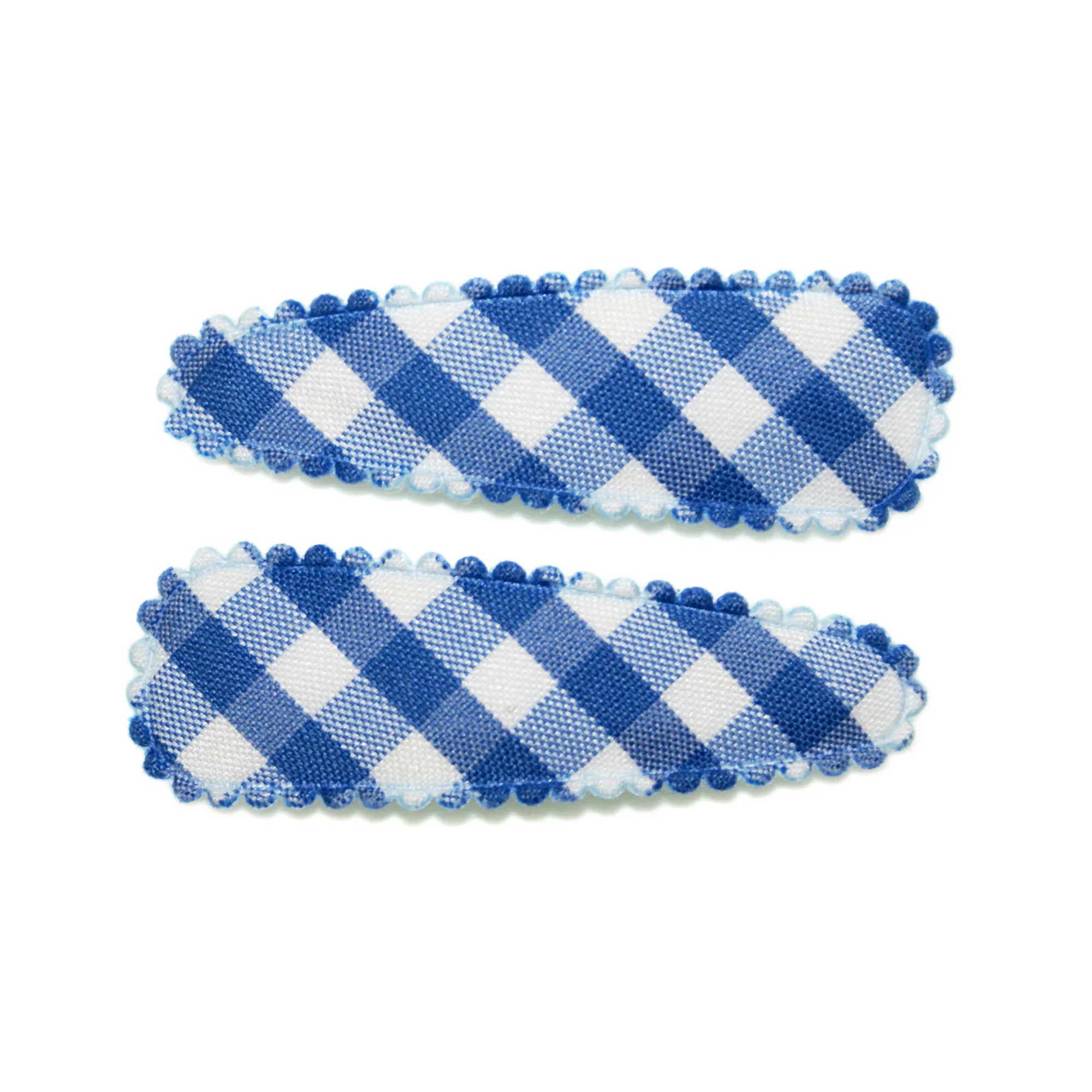 Goody Gumdrops Gingham Bold Medium Snaps - Blue/White