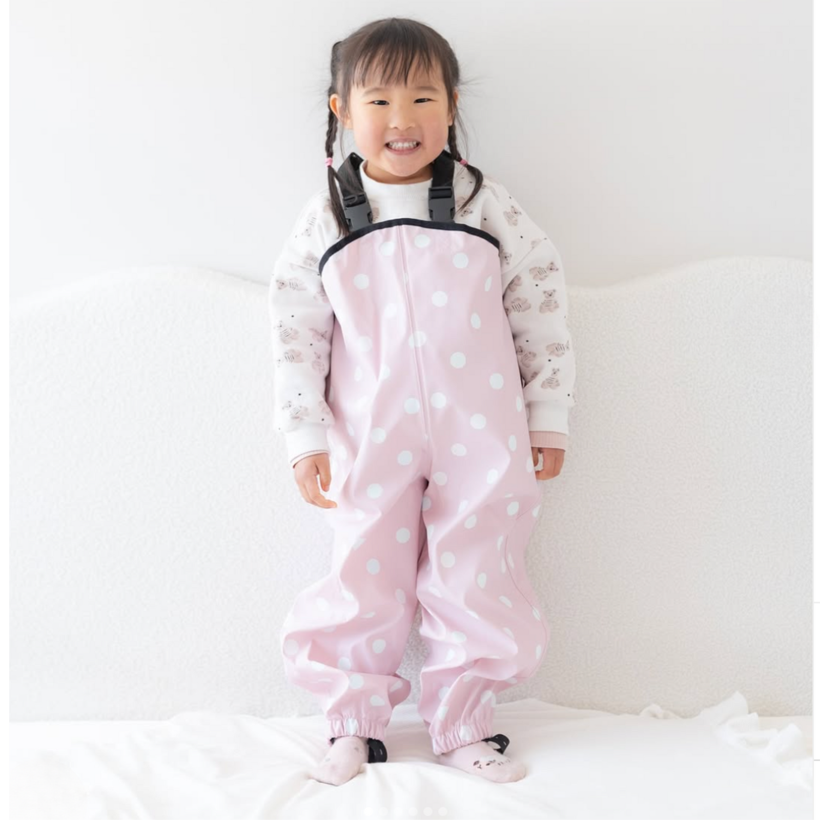 Korango Polka Colour Change Waterproof Overall - Pink
