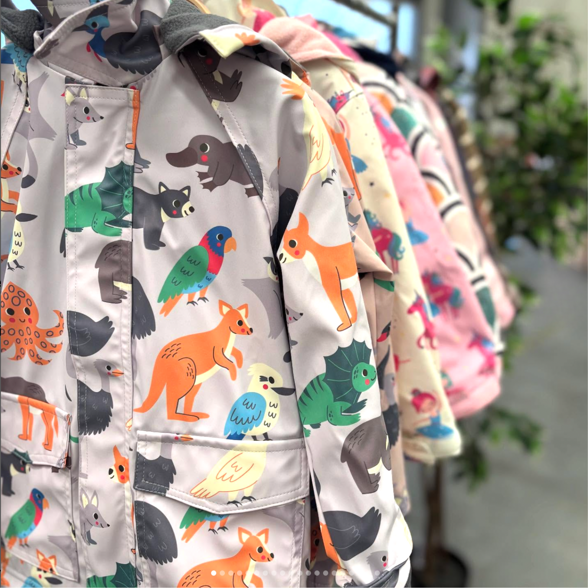 Korango Australian Animal Raincoat - Grey