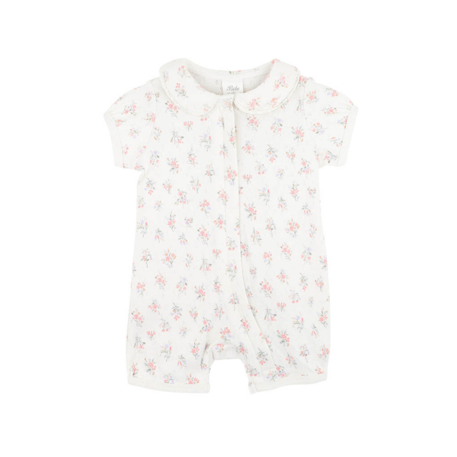 Bebe Anya Ditsy Organic Print SS Zipsuit