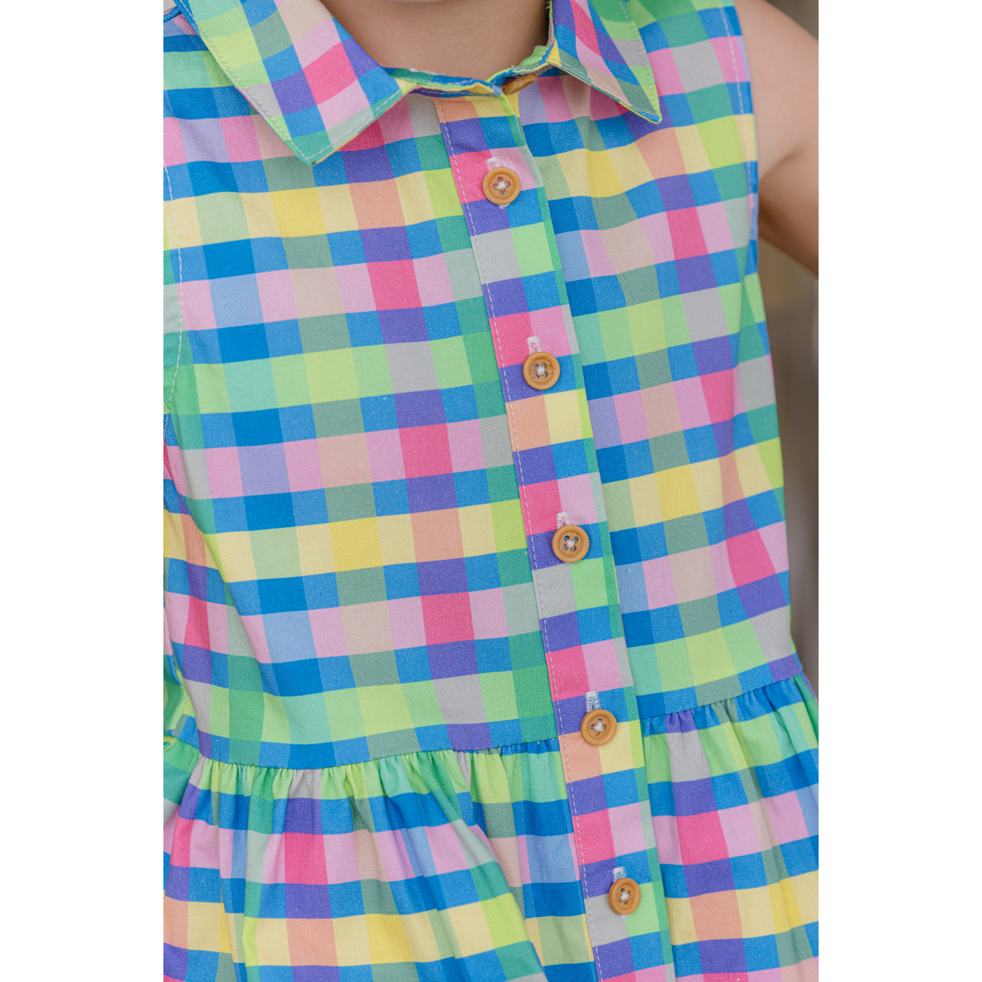 Milky Picnic Check Dress