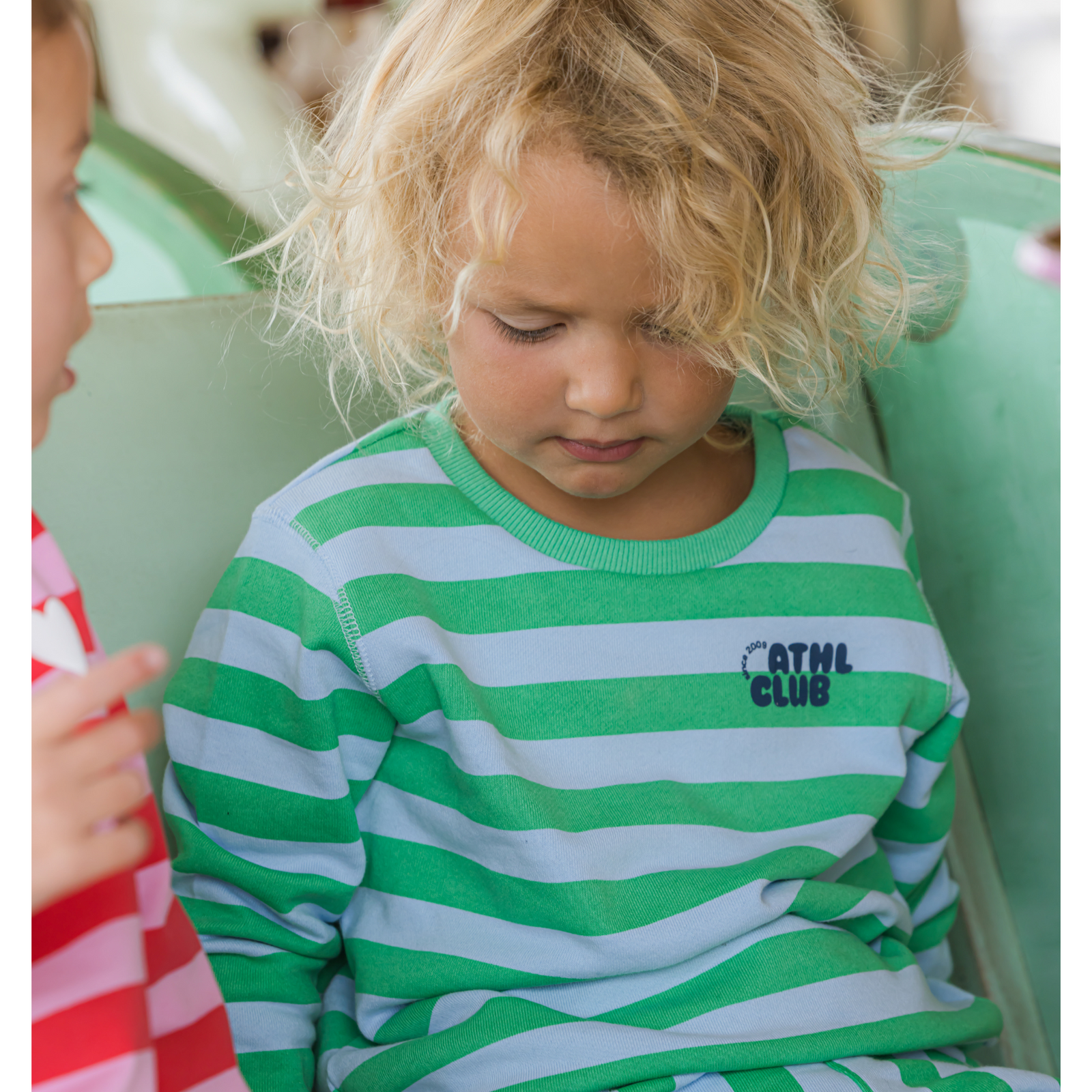 Milky Athl Stripe Fleece Sweat