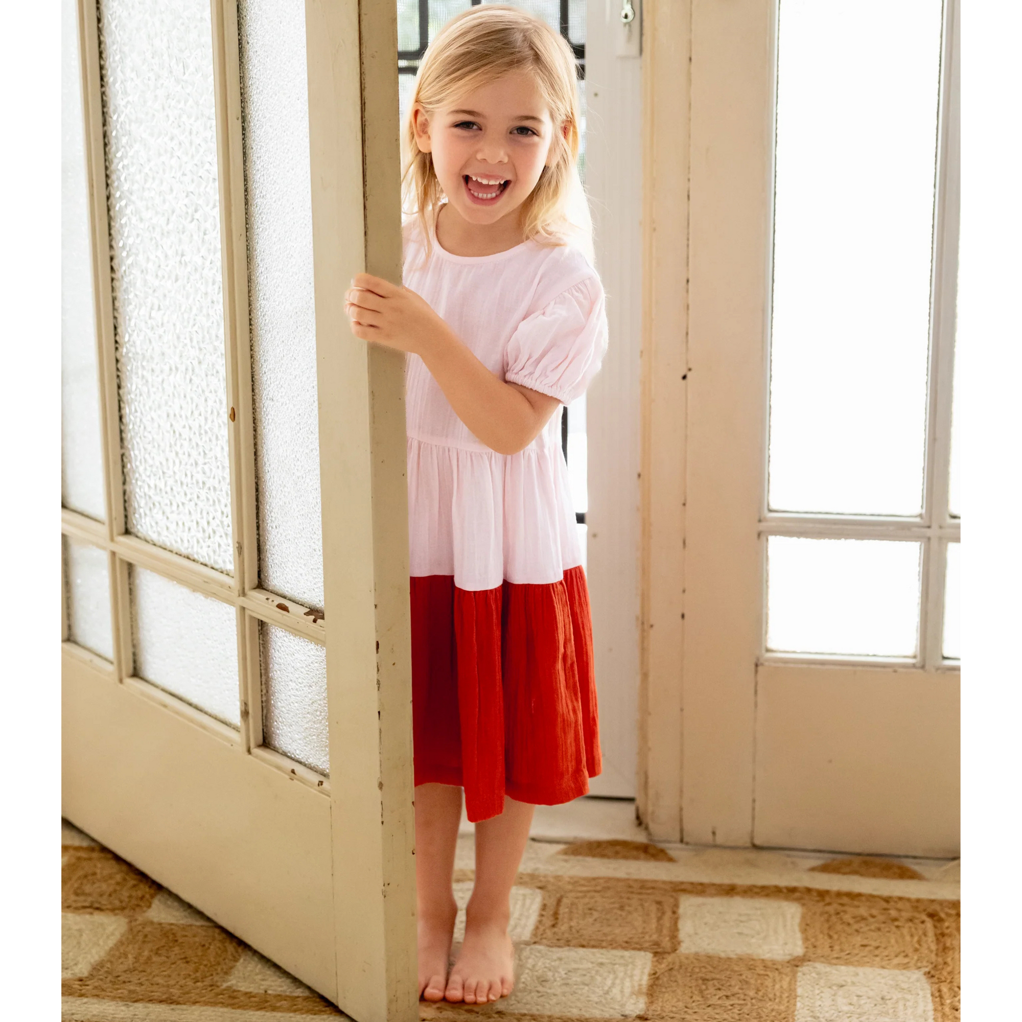 Alex &amp; Ant Clara Dress - Petal Pink/Flame Red