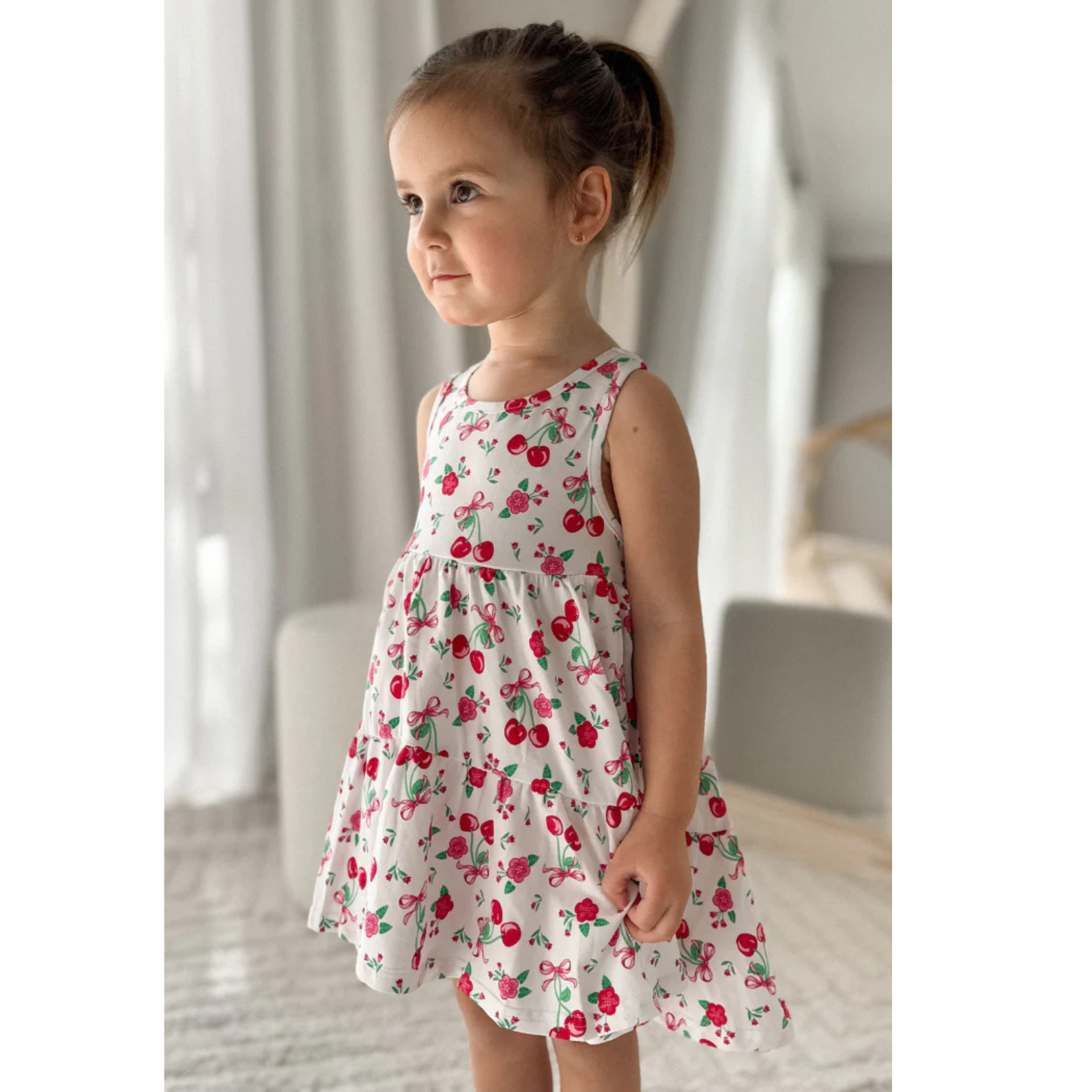 Milky Sweet Cherry Dress