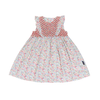Frilled Smocked Dress Red Floral