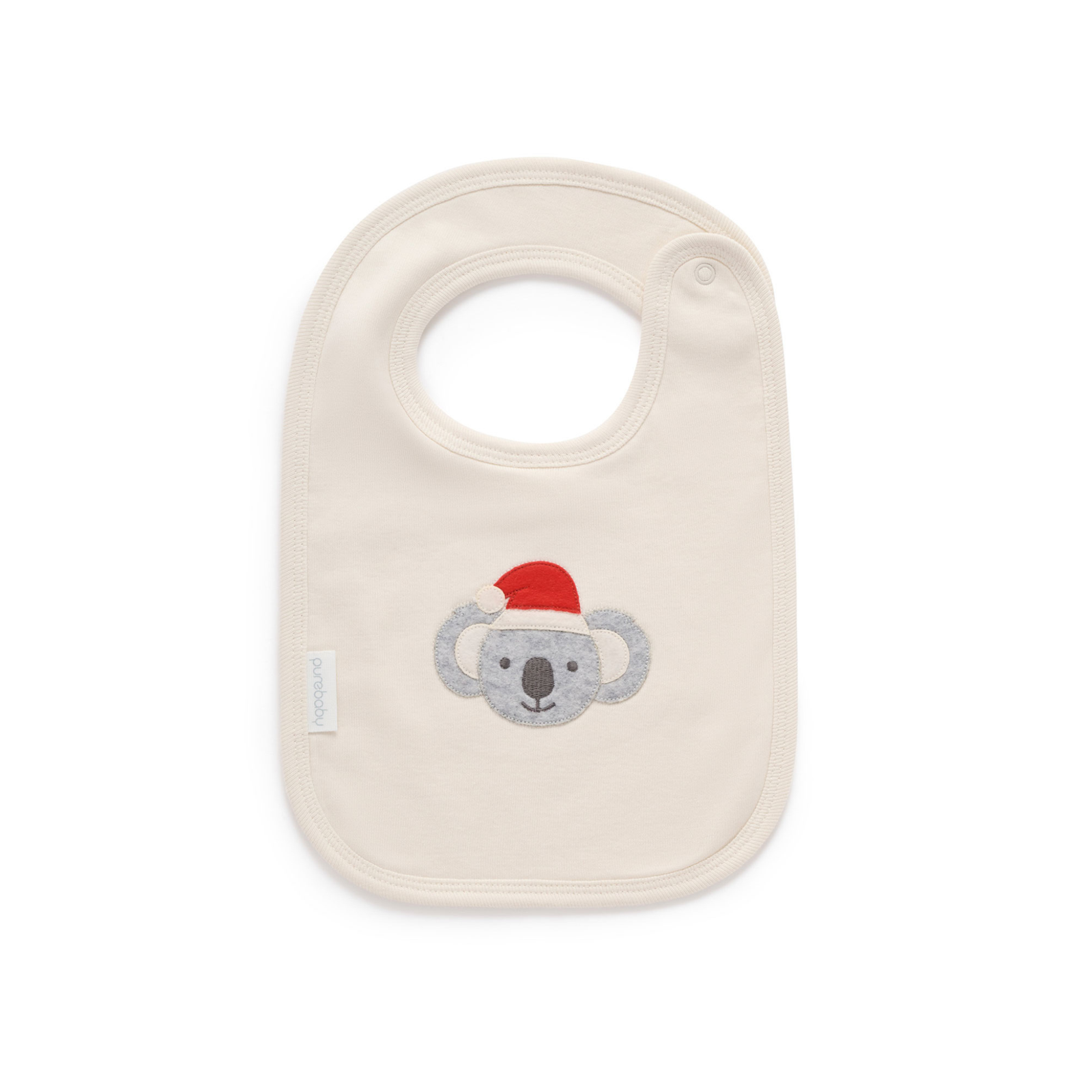 Purebaby Santa Bib- Cloud