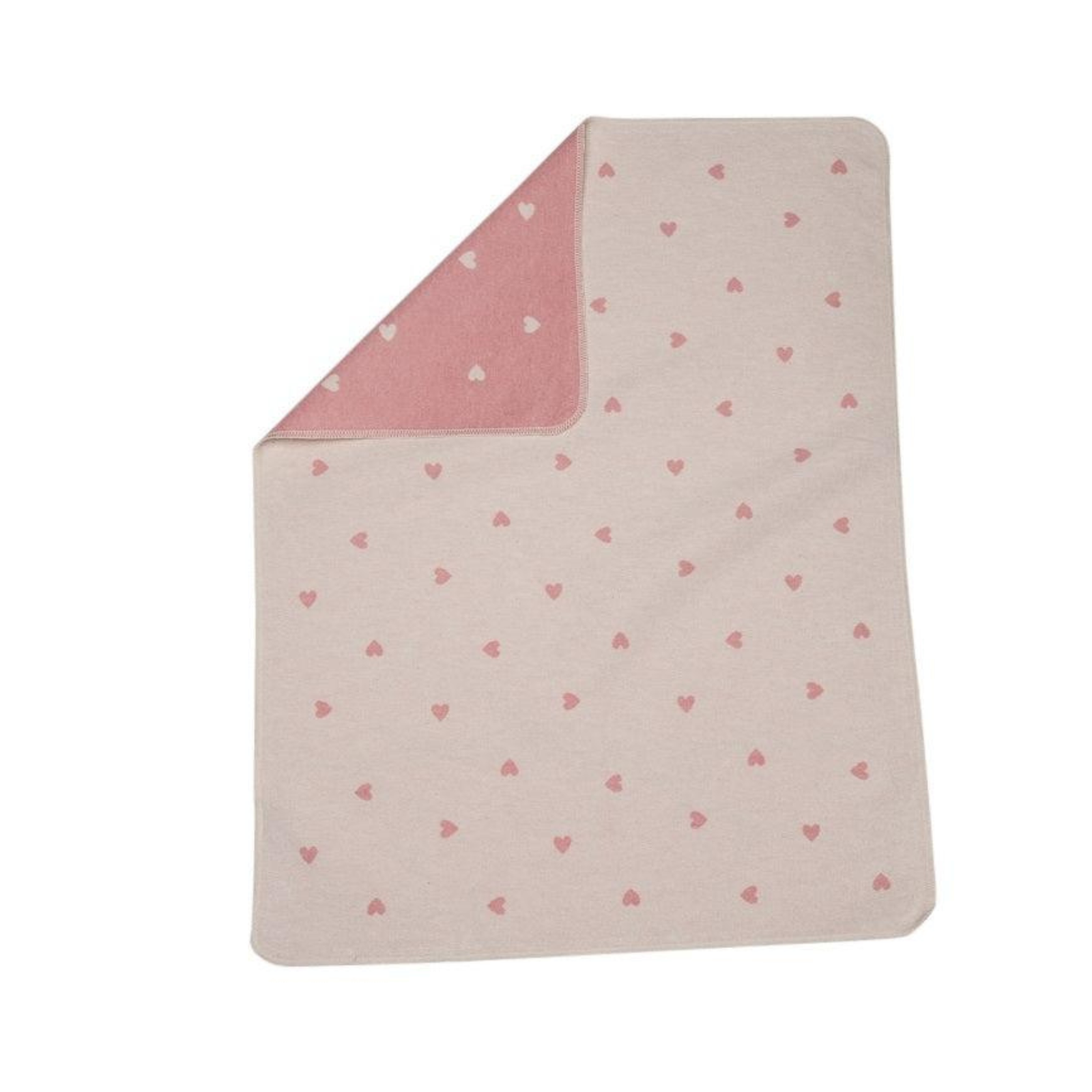 David Fussenegger Rose Hearts All Over Juwel Bassinet Blanket