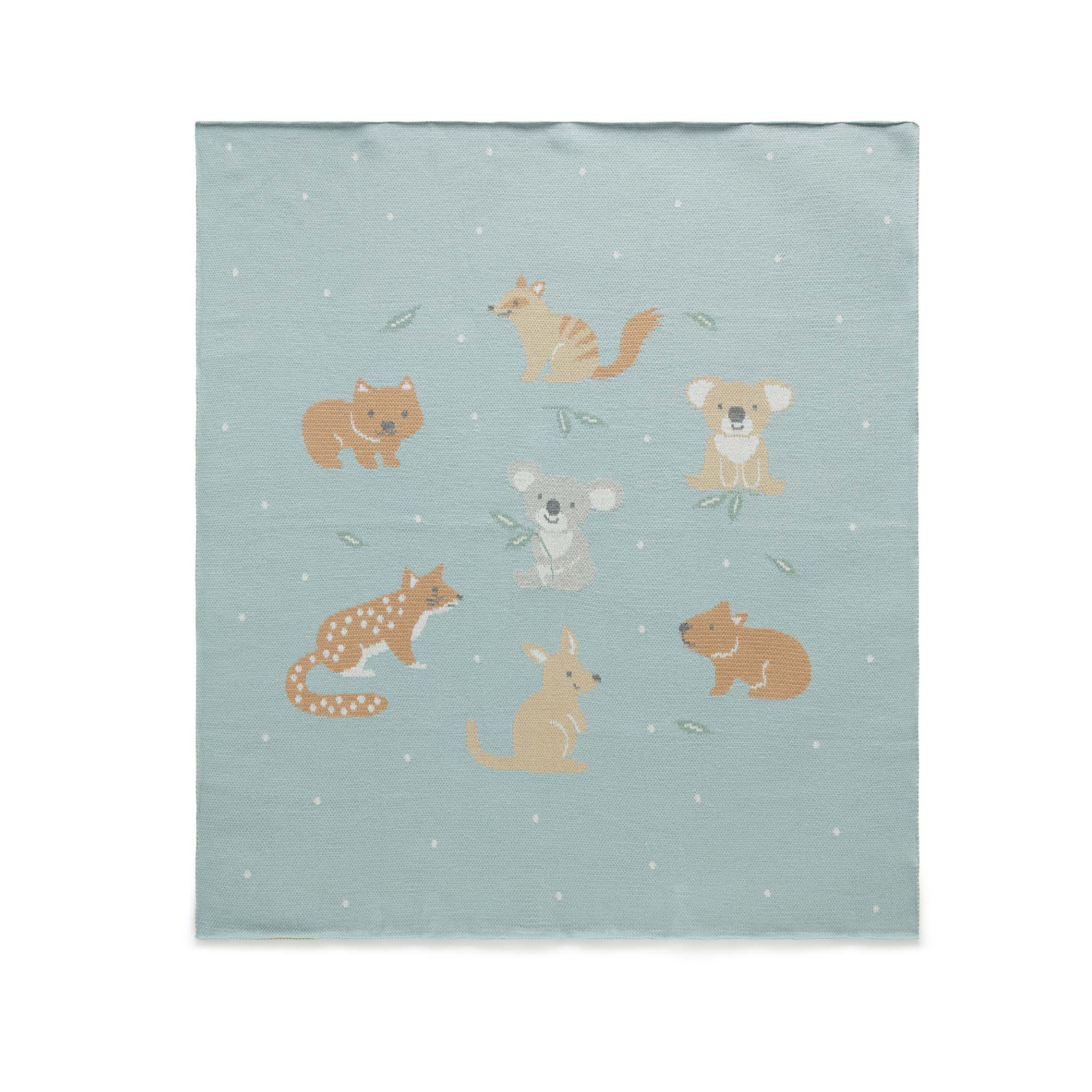Purebaby Bush Babies Jacquard Blanket