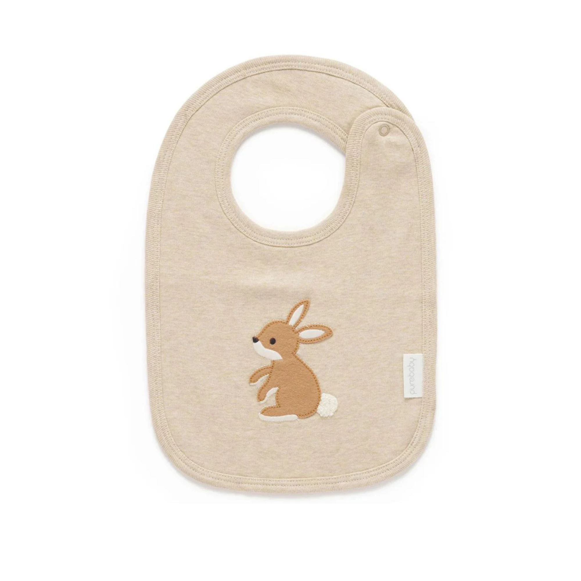 Purebaby Bunny Bib - Mushroom